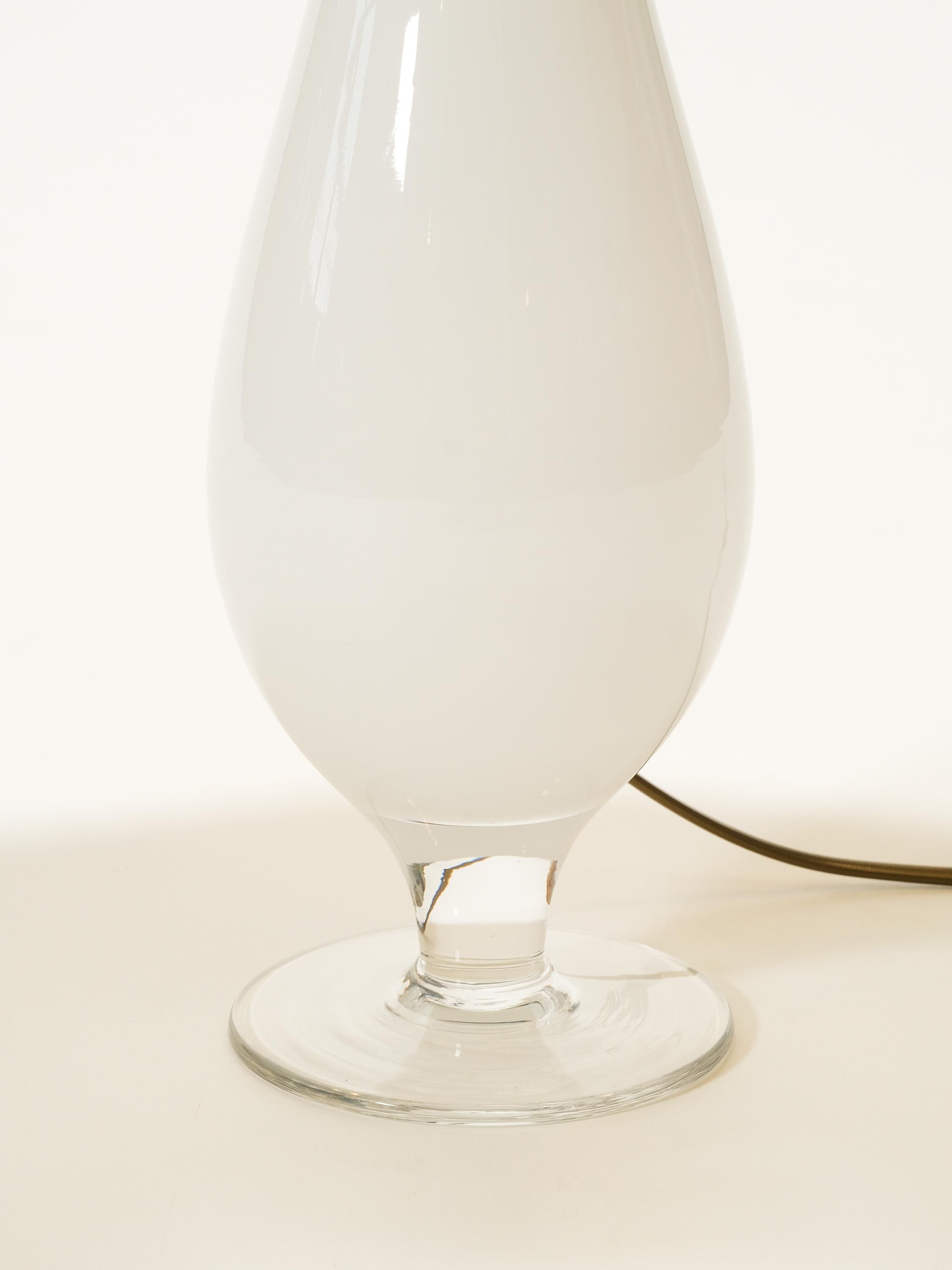 20ième siècle Lampe de table finlandaise en verre du milieu du siècle par Greta Lisa Jäderholm-Snellman en vente