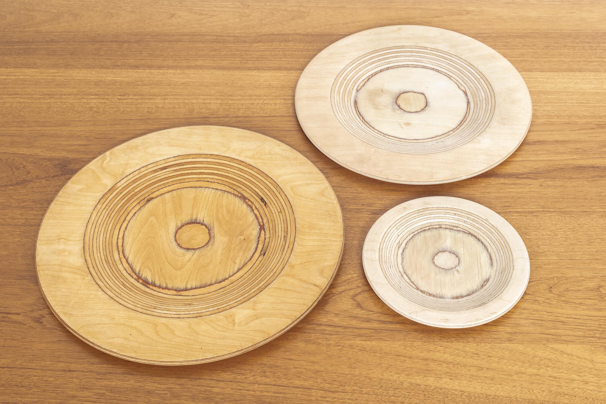 Mid-20th Century Midcentury Finnish Modern Wooden Plate by Saarinen for Keuruu