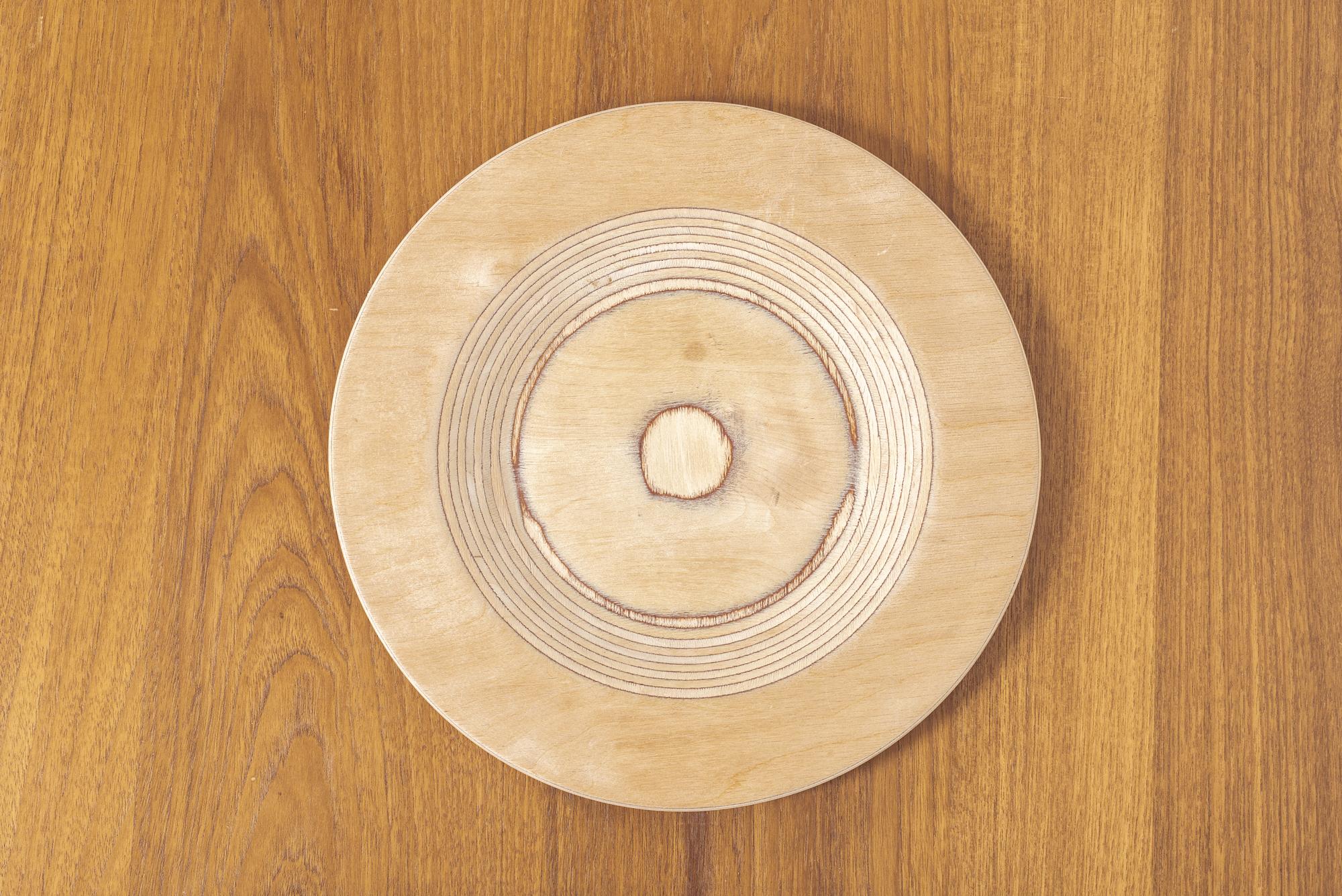 Mid-20th Century Midcentury Finnish Modern Wooden Plates by Saarinen for Keuruu