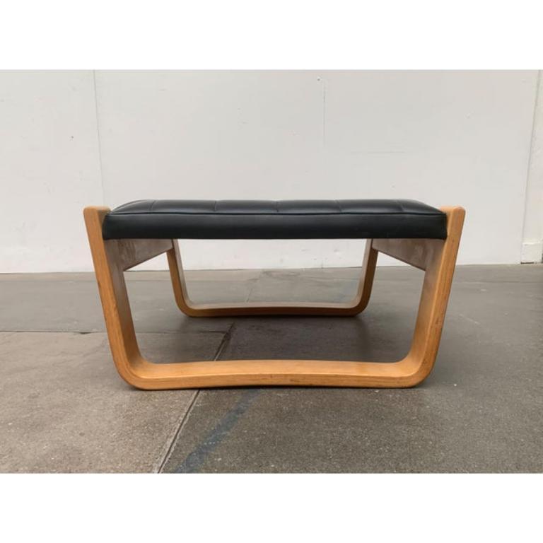 Mid-Century Modern Mid-Century Pulkka Lounge Chair Stool by Ilmari Lappalainen for Asko, 1960s For Sale