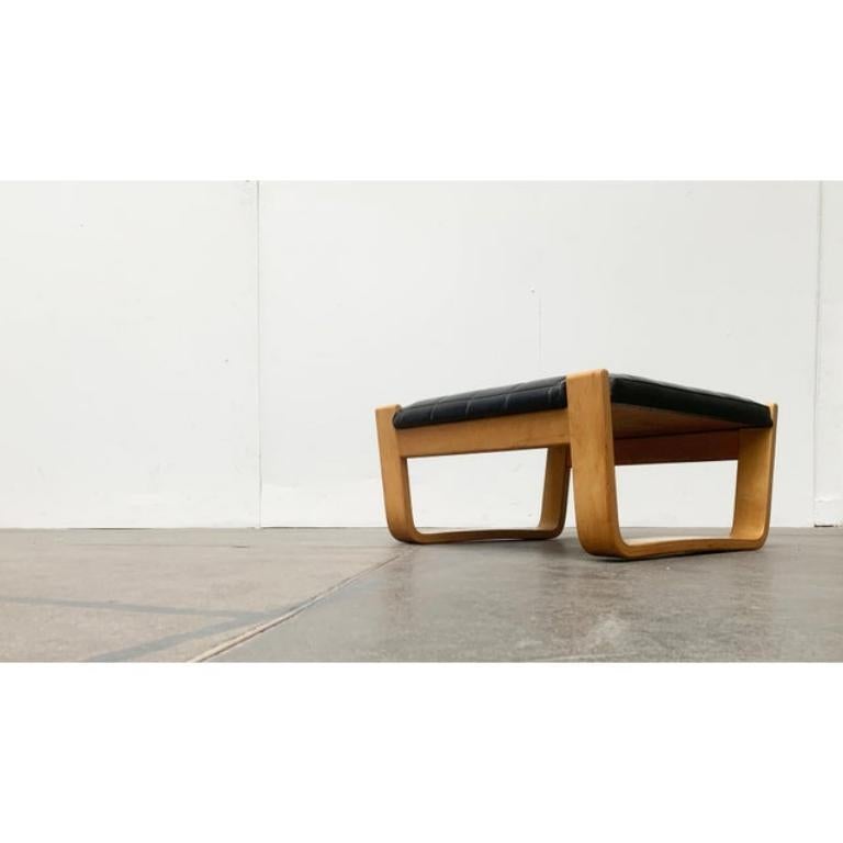 20th Century Mid-Century Pulkka Lounge Chair Stool by Ilmari Lappalainen for Asko, 1960s For Sale