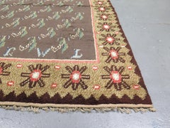 Mid-Century Finnish 'Ryijy' Accent Rug, dated 1957