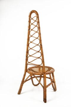 Mid-Century Fireplace Bamboo Chair by Vittorio Bonacina, Italy