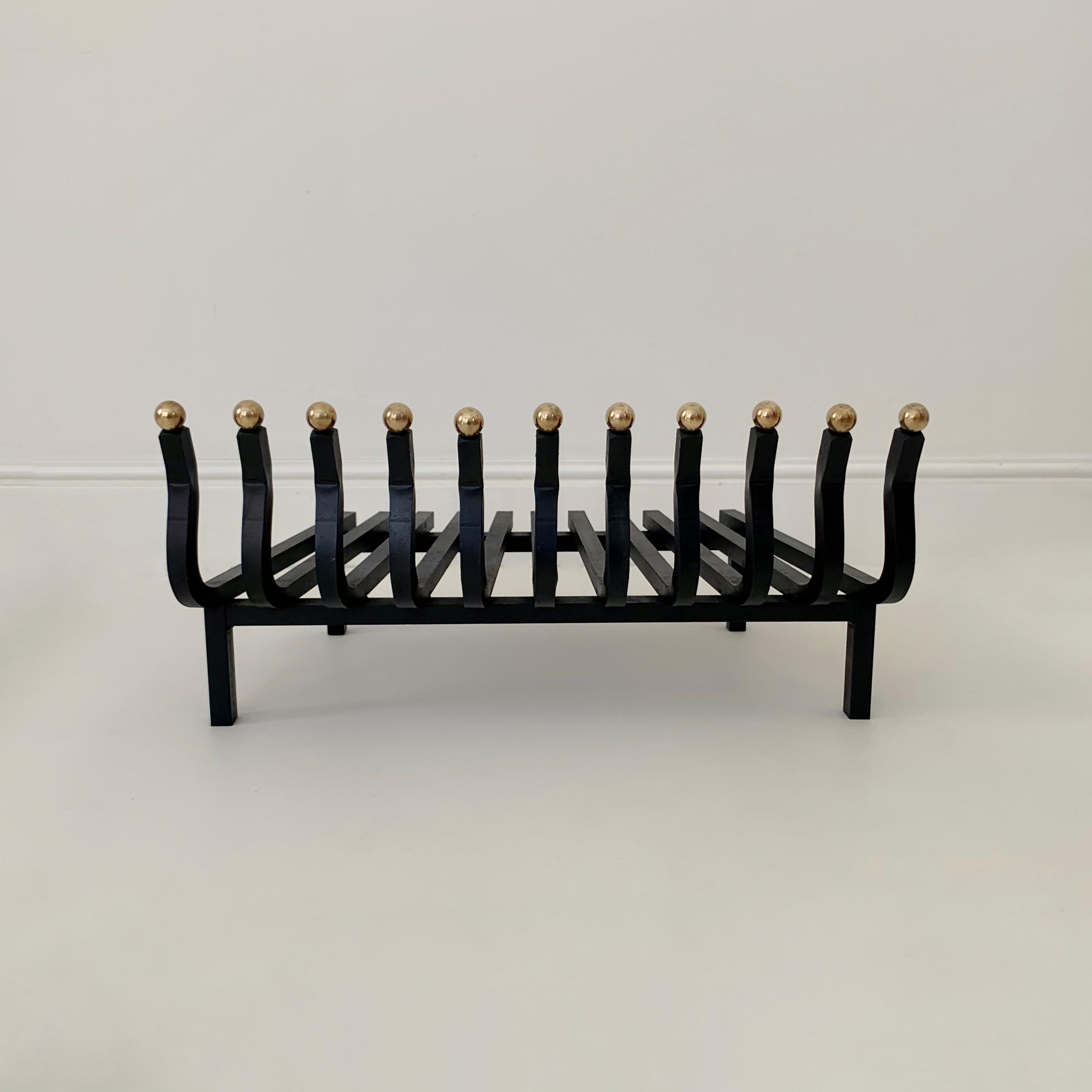 Mid-Century Fireplace Grate, circa 1960, France For Sale 7