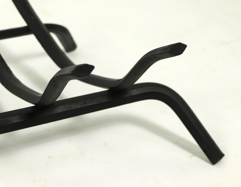 Mid-Century Modern Mid Century Fireplace Insert Grate Log Holder