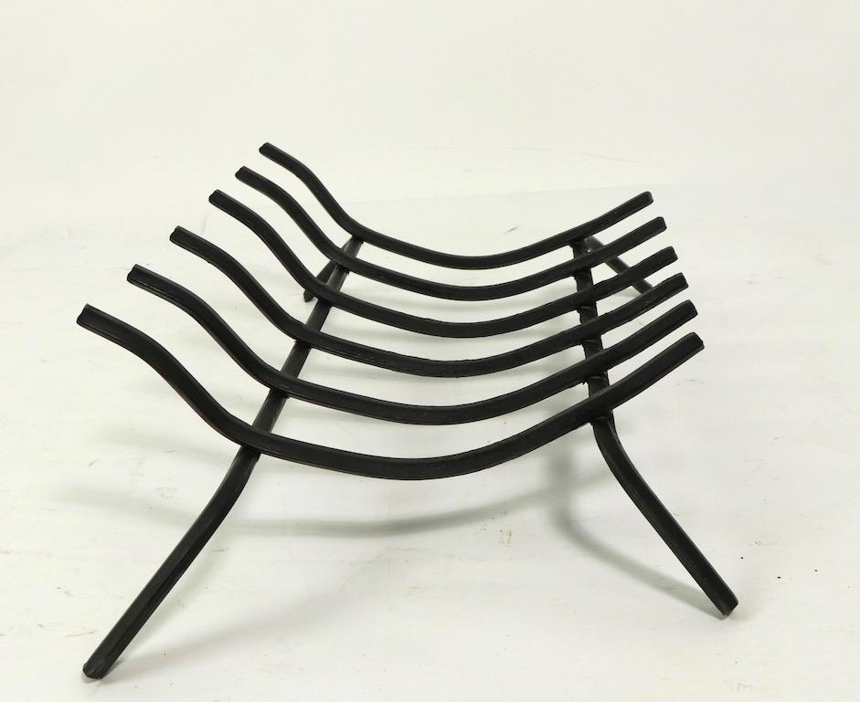 Mid Century Fireplace Insert Grate Log Holder In Good Condition In New York, NY