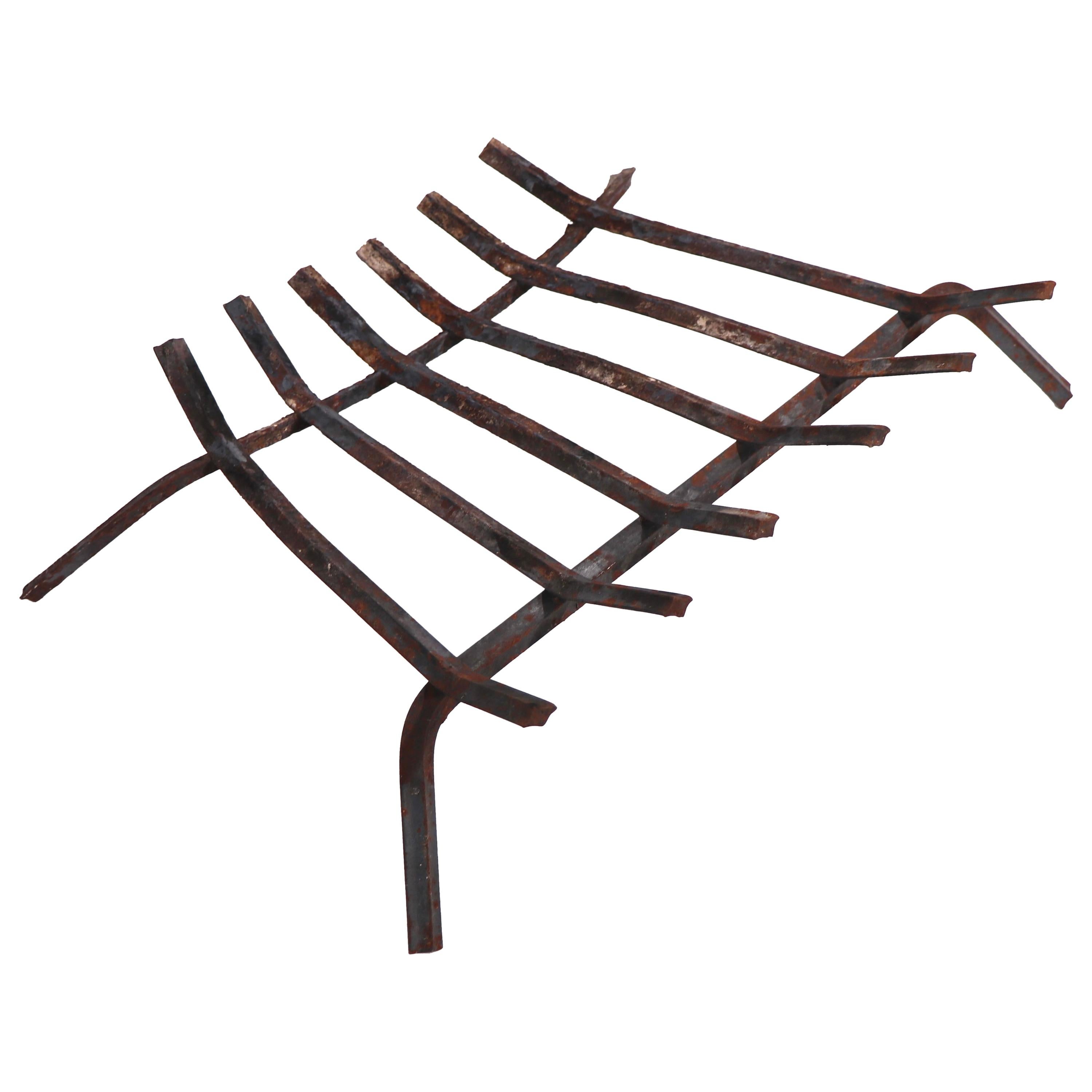 Mid Century Fireplace Insert Grate Log Holder