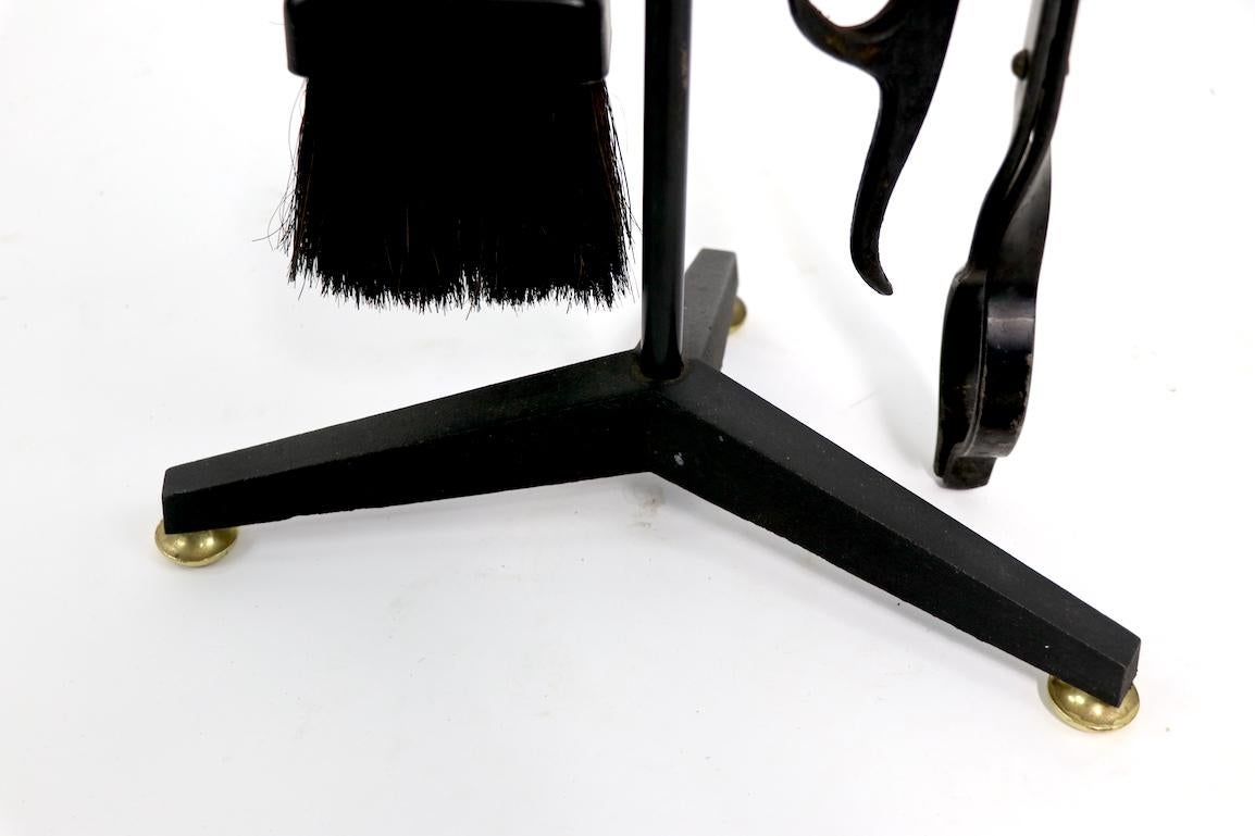 Mid-Century Modern Mid Century  Fireplace Tool Set by Bennett Attributed to Deskey For Sale