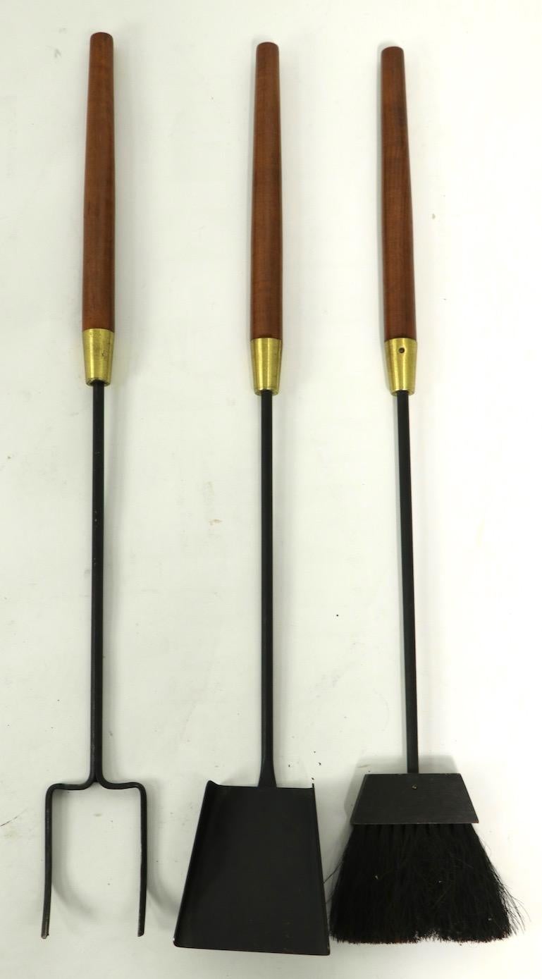 Mid Century Fireplace Tool Set by Seymour In Good Condition In New York, NY