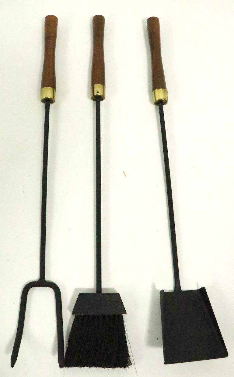 Mid Century  Fireplace Tools Set by Seymour In Good Condition In New York, NY