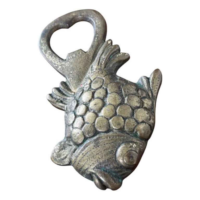 Mid-Century Fish Bottle Opener in Brass, 1960s