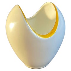 Mid-Century Fish-Mouth Vase & Gold Rim by ''Edelstein'' Bavaria, 1950s Germany