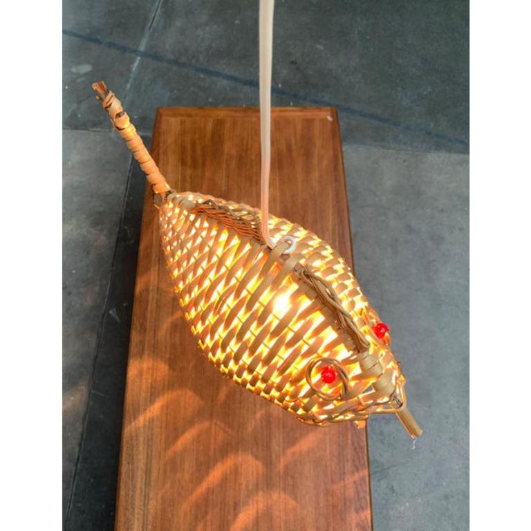 Mid-Century Fish Pendant Lamp, 1960s For Sale 5