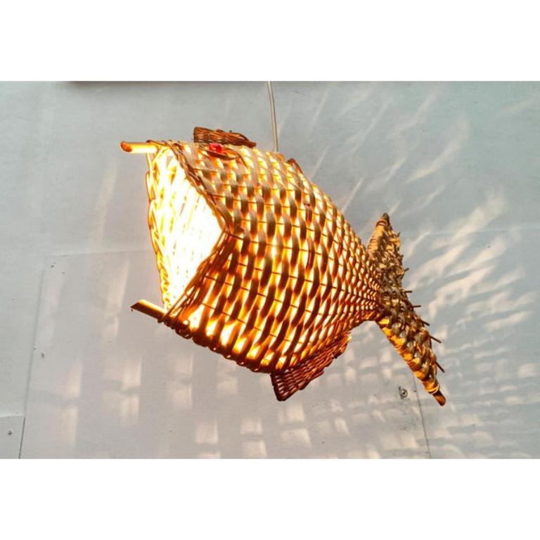 Mid-Century Fish Pendant Lamp, 1960s For Sale 2