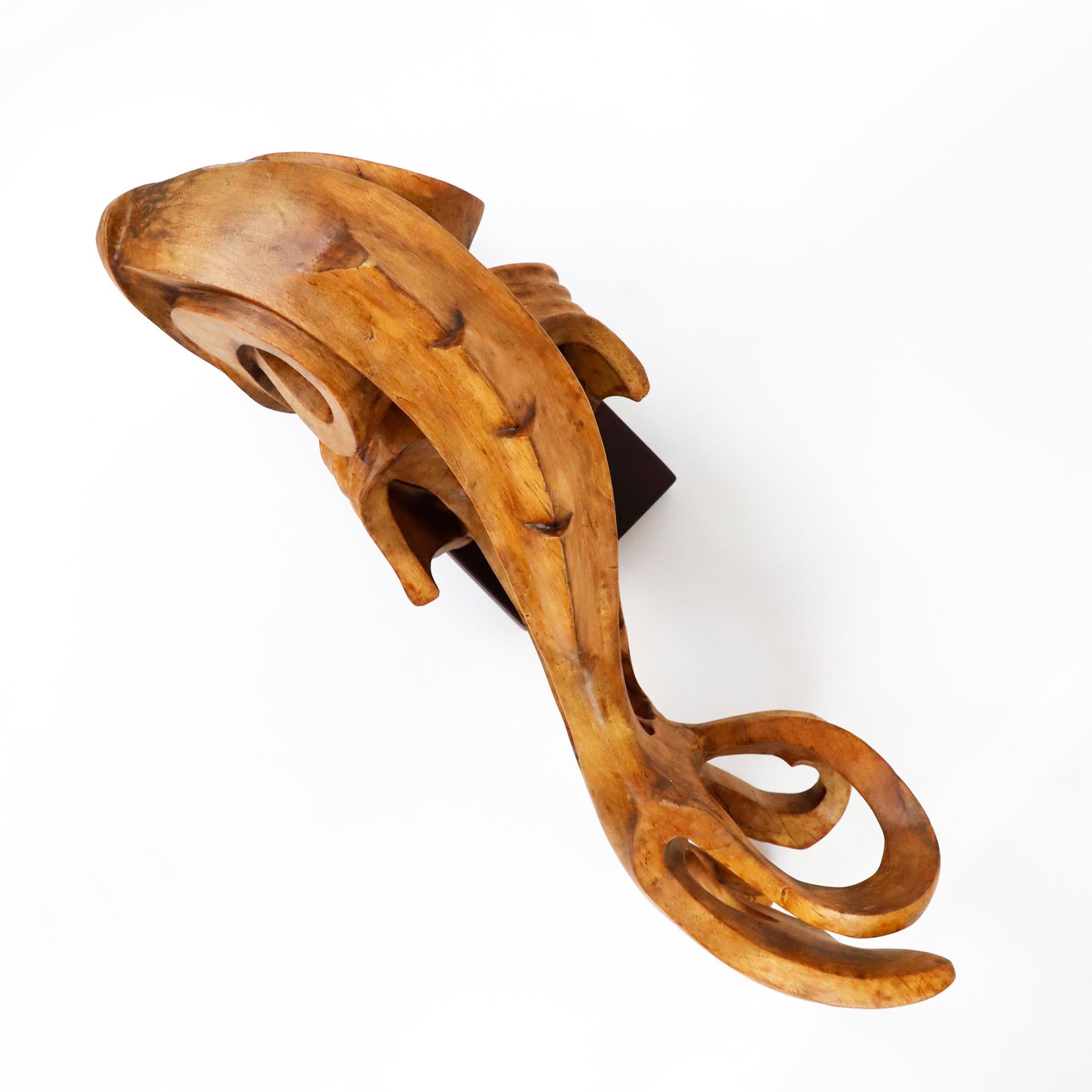Mid-Century Modern Mid Century Fish Sculpture in Carved Wood