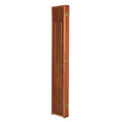 Midcentury Five-Panel Teak Folding Screen Room Divider