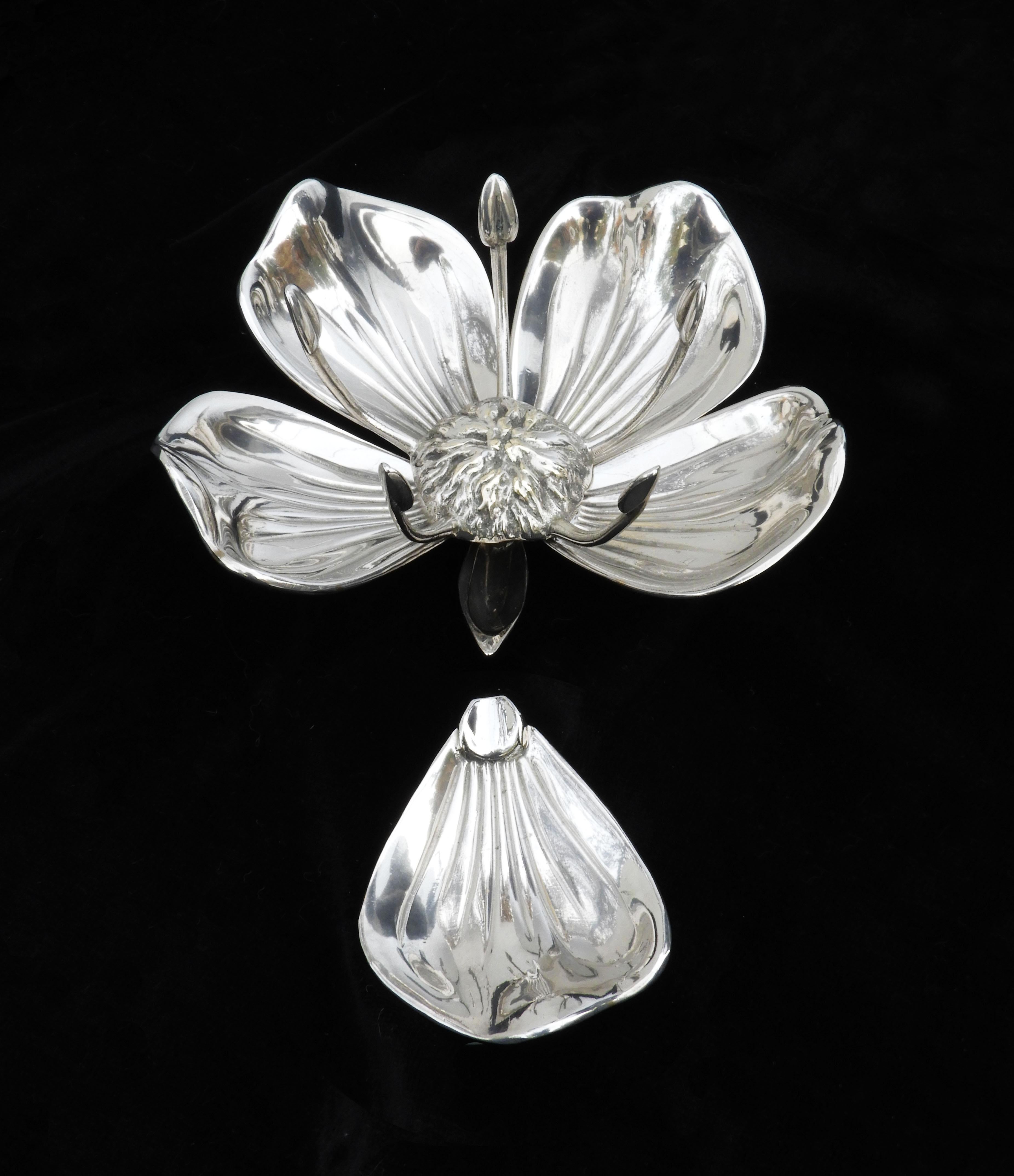 Italian Mid Century Five Petal Flower Ashtray or Catch-all C1960s Italy