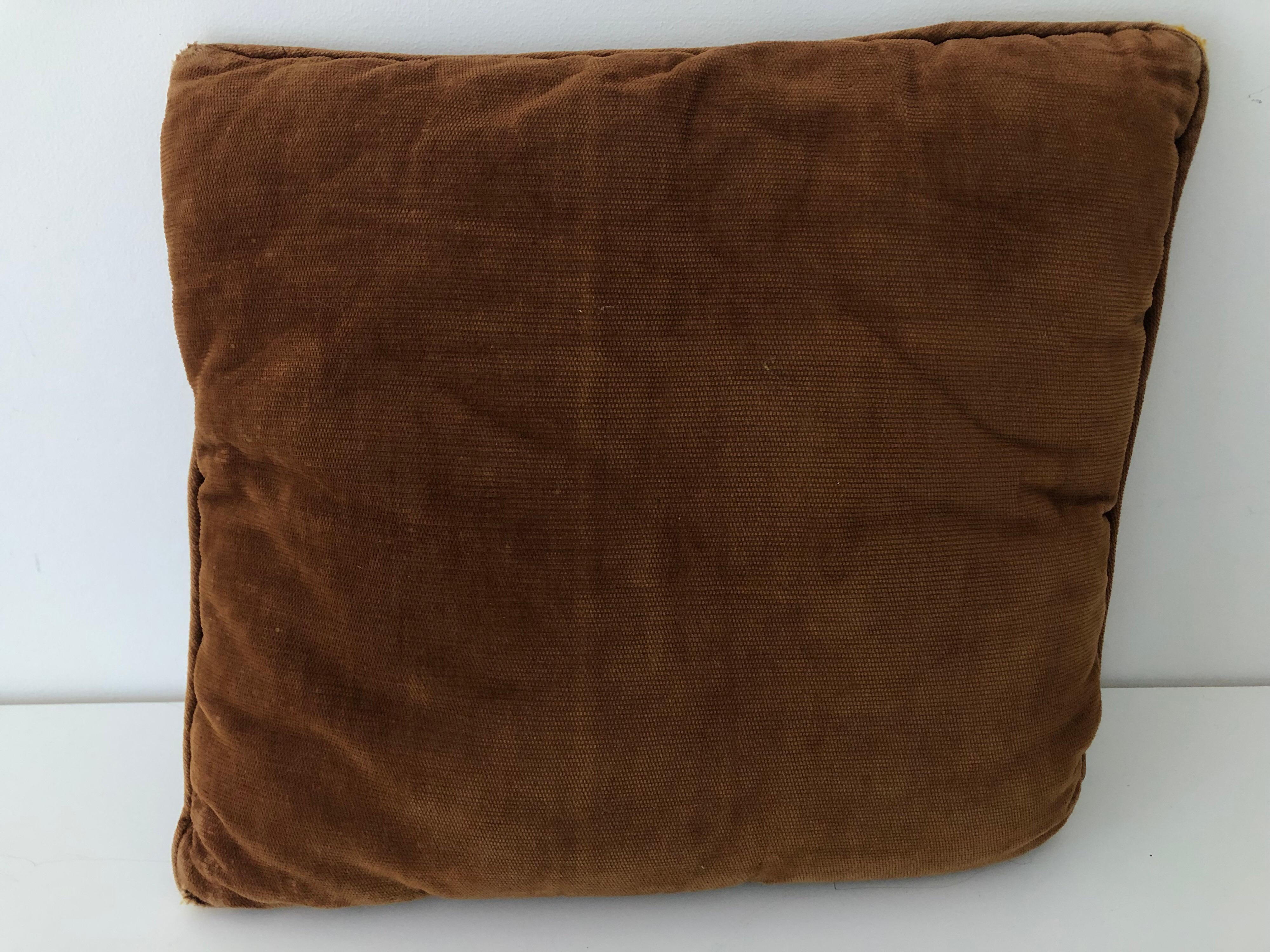 American Midcentury Flame Stitch Pillow