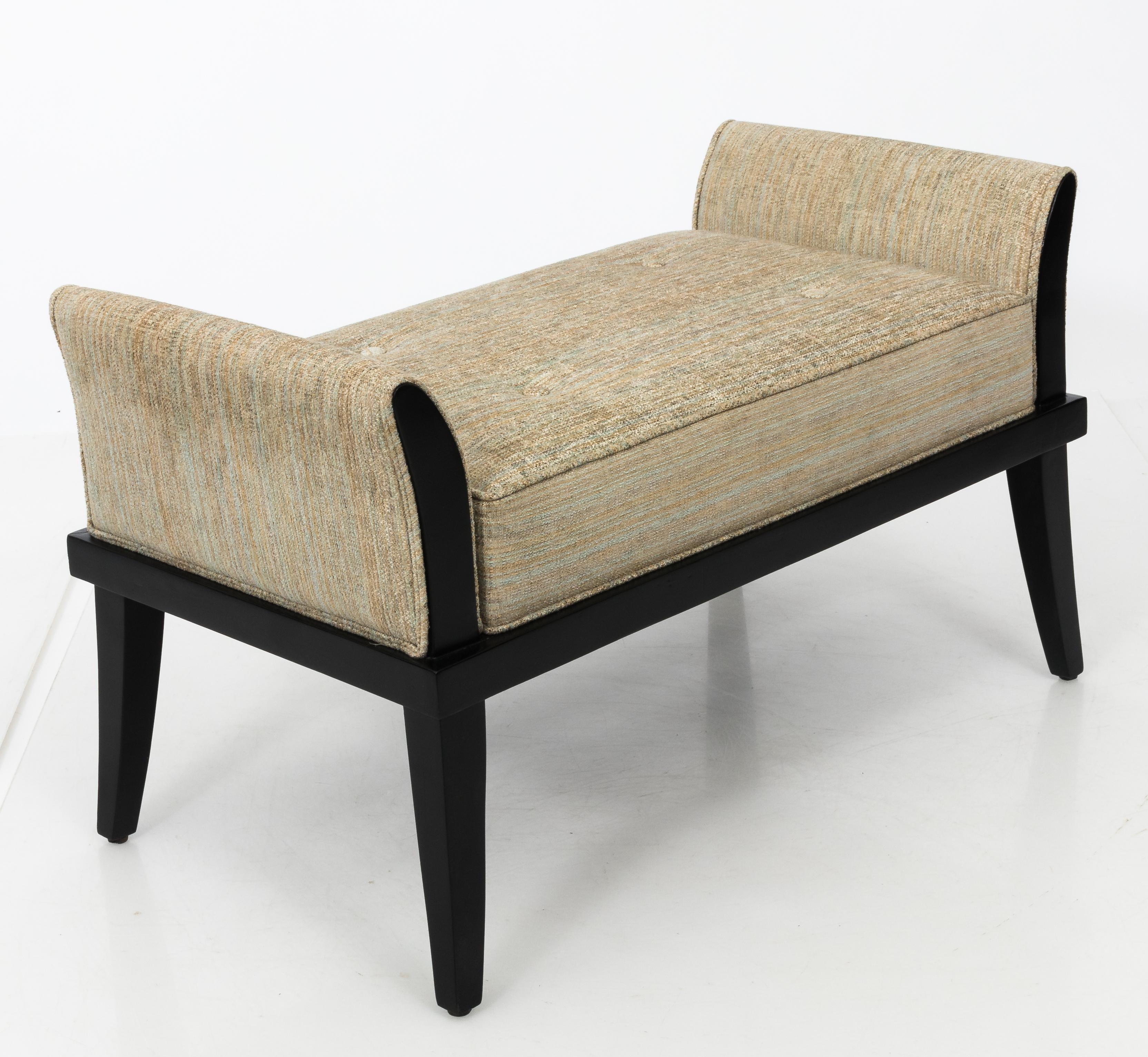 Mid-Century Modern Mid Century Flared Armed Bench