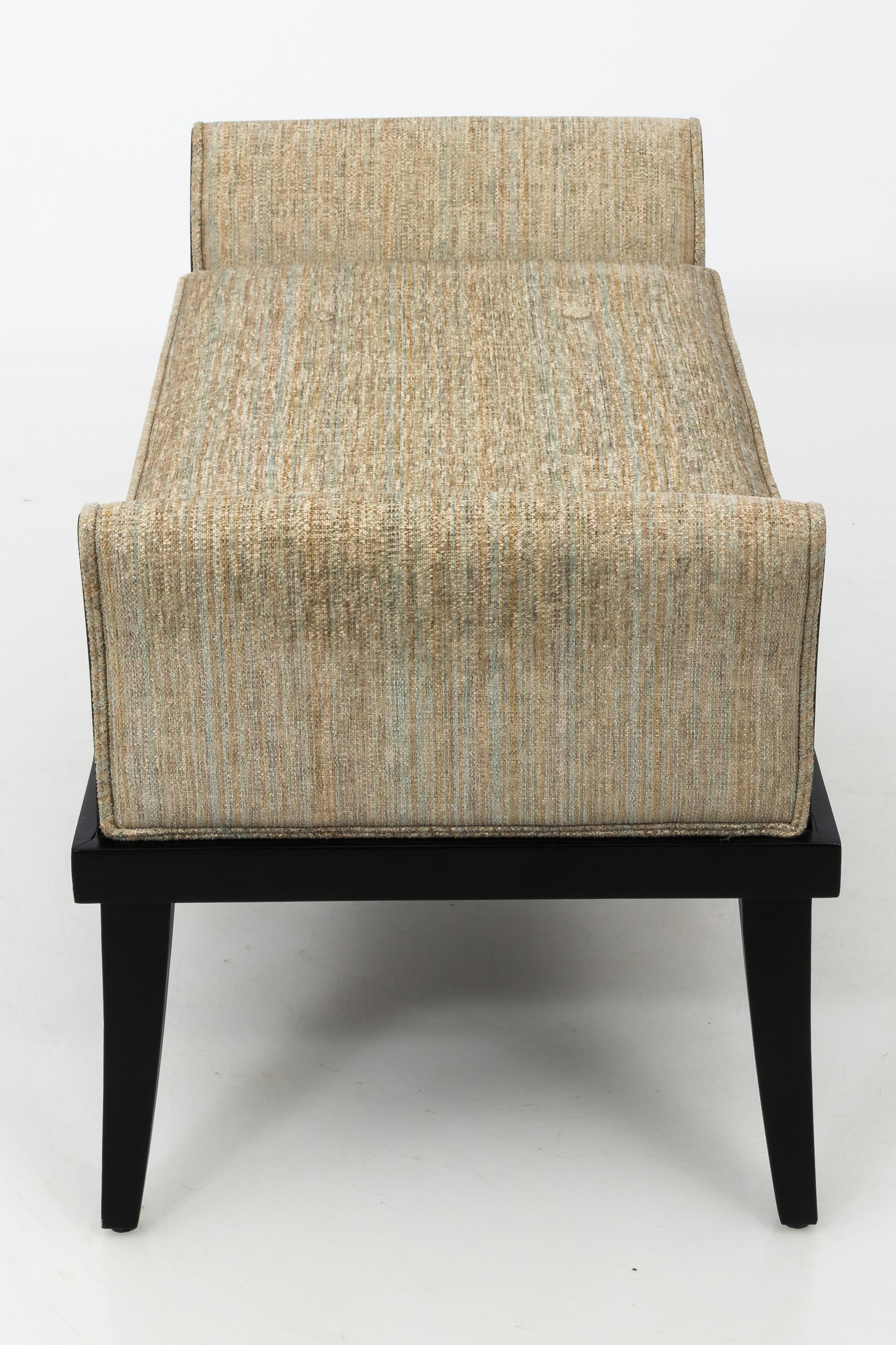 American Mid Century Flared Armed Bench