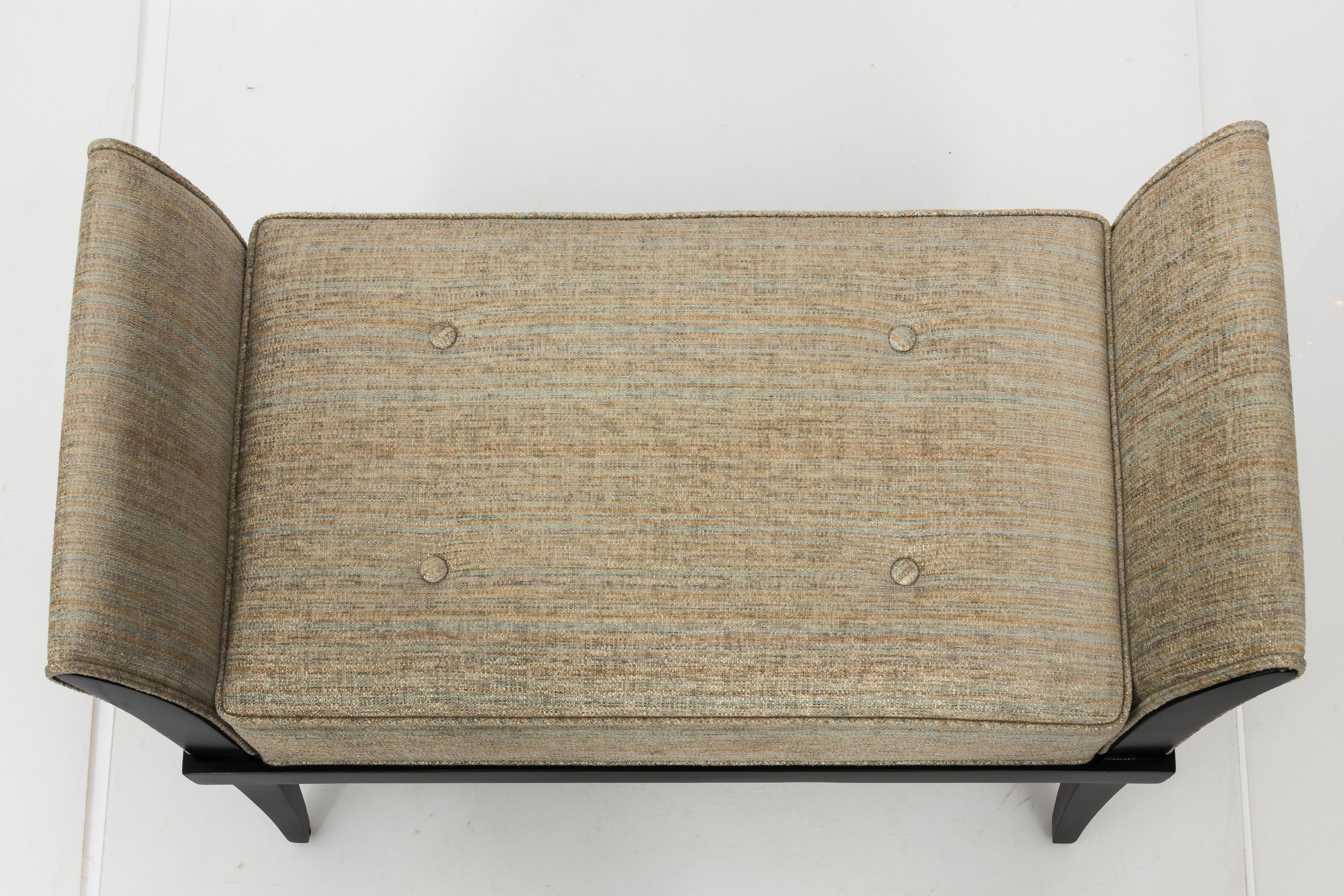 Mid-20th Century Mid Century Flared Armed Bench