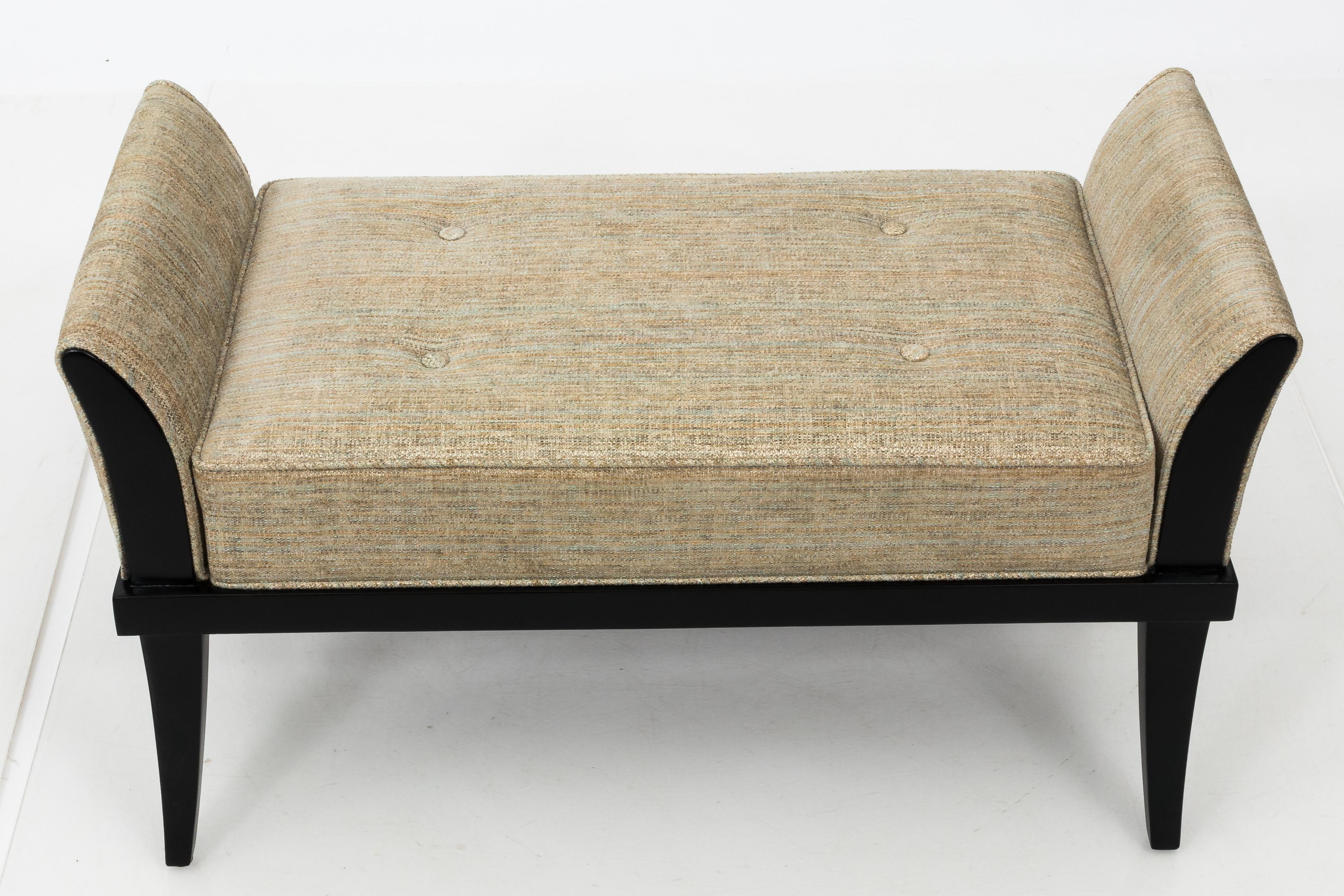 Mid Century Flared Armed Bench 1