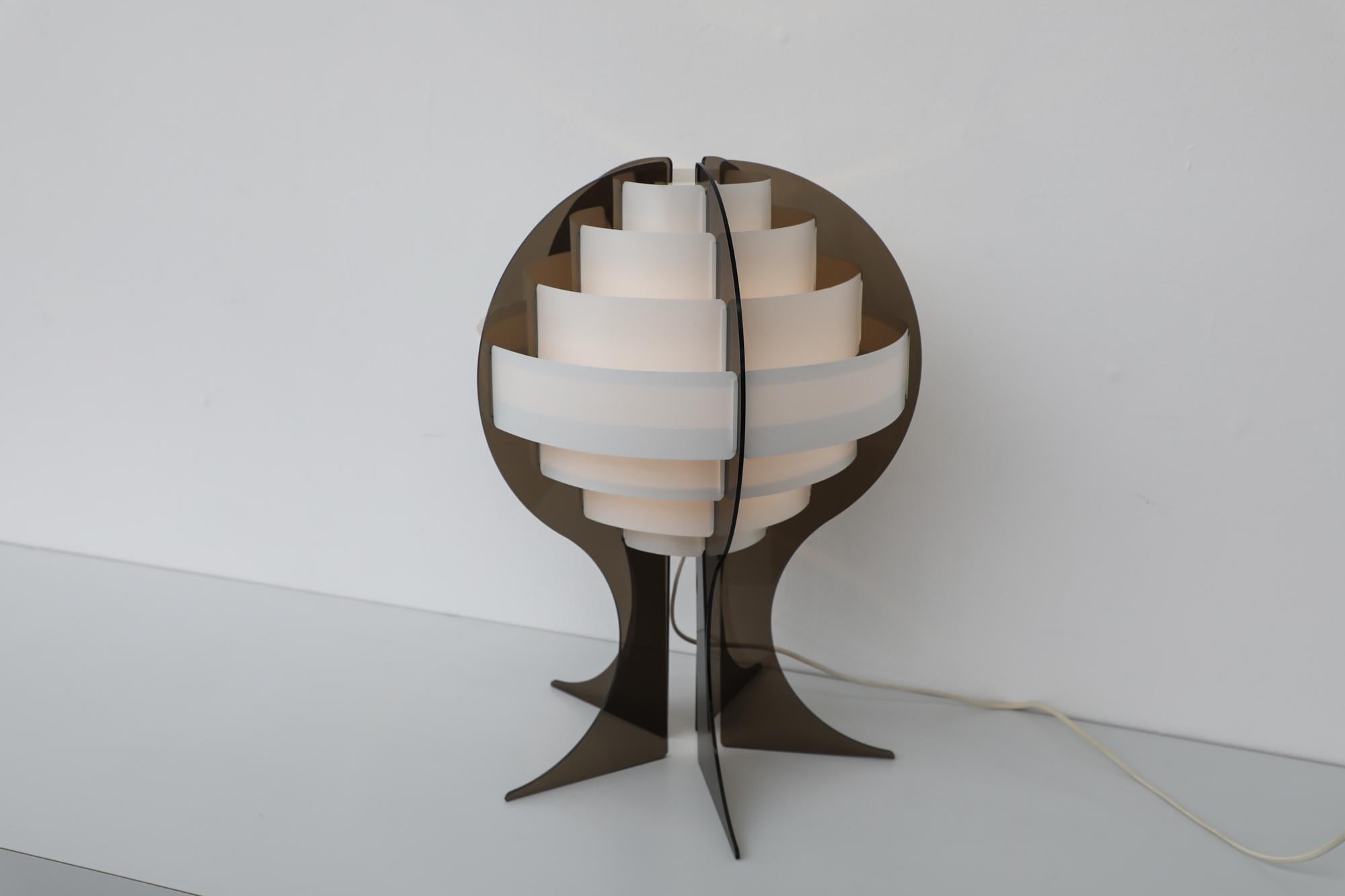 Mid-20th Century Mid-Century Flemming Brylle and Preben Jacobsen Acrylic Table Lamp, 1960's