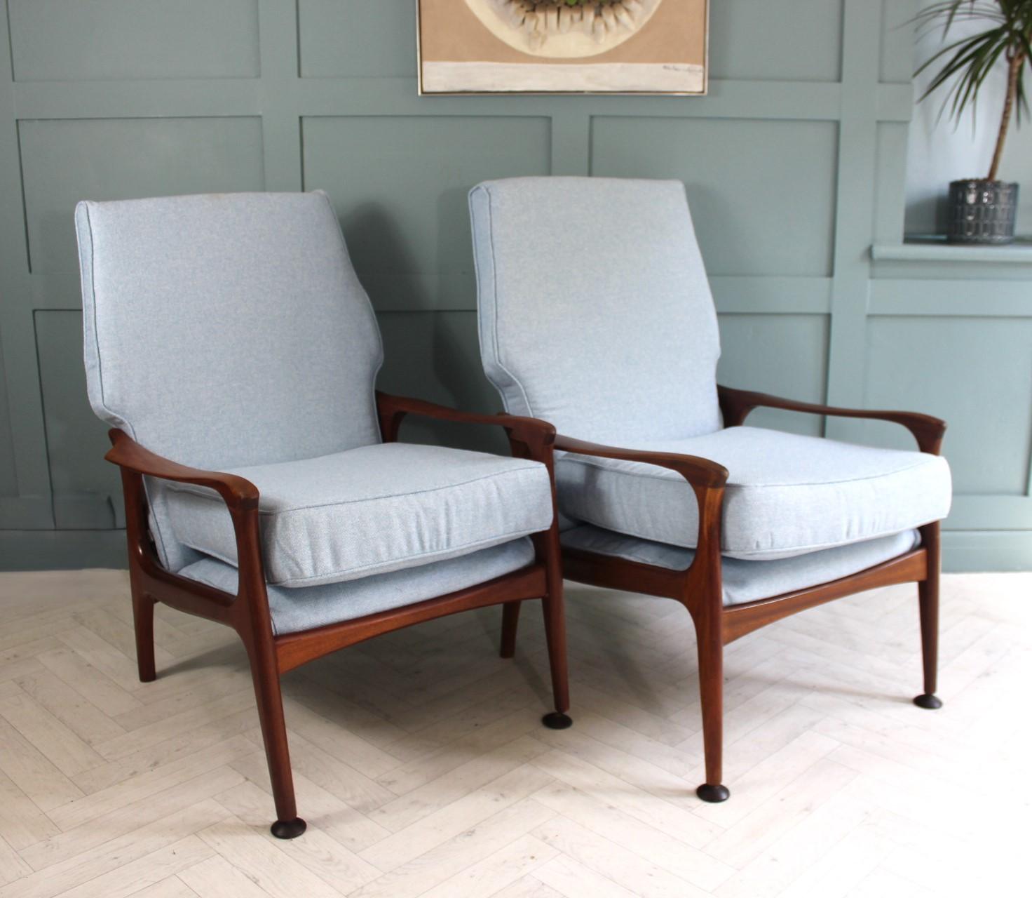Mid-century Fler Armchairs by Fred Lowen For Sale 8