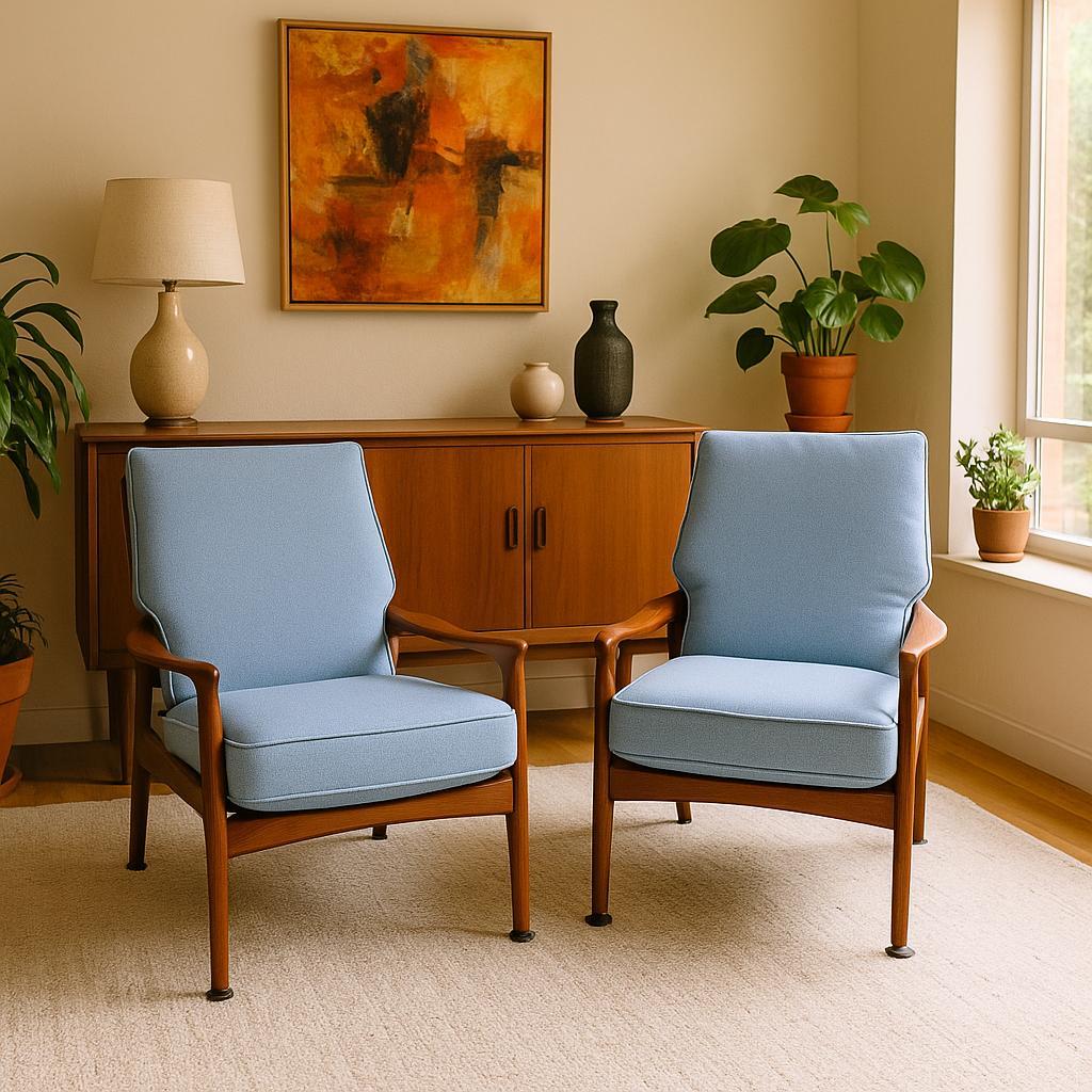 Mid-century Fler Armchairs by Fred Lowen For Sale 9