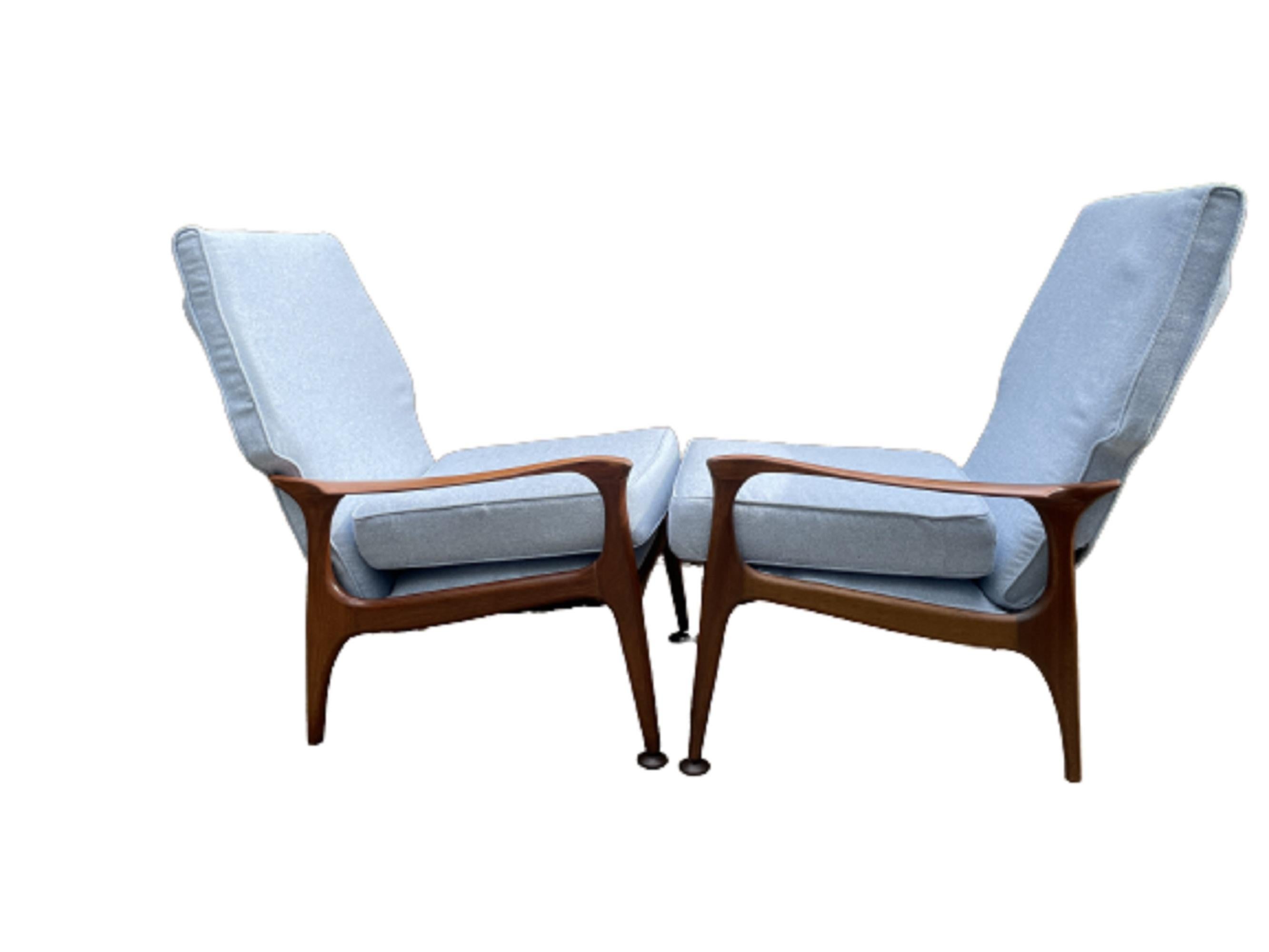 Mid-20th Century Mid-century Fler Armchairs by Fred Lowen For Sale