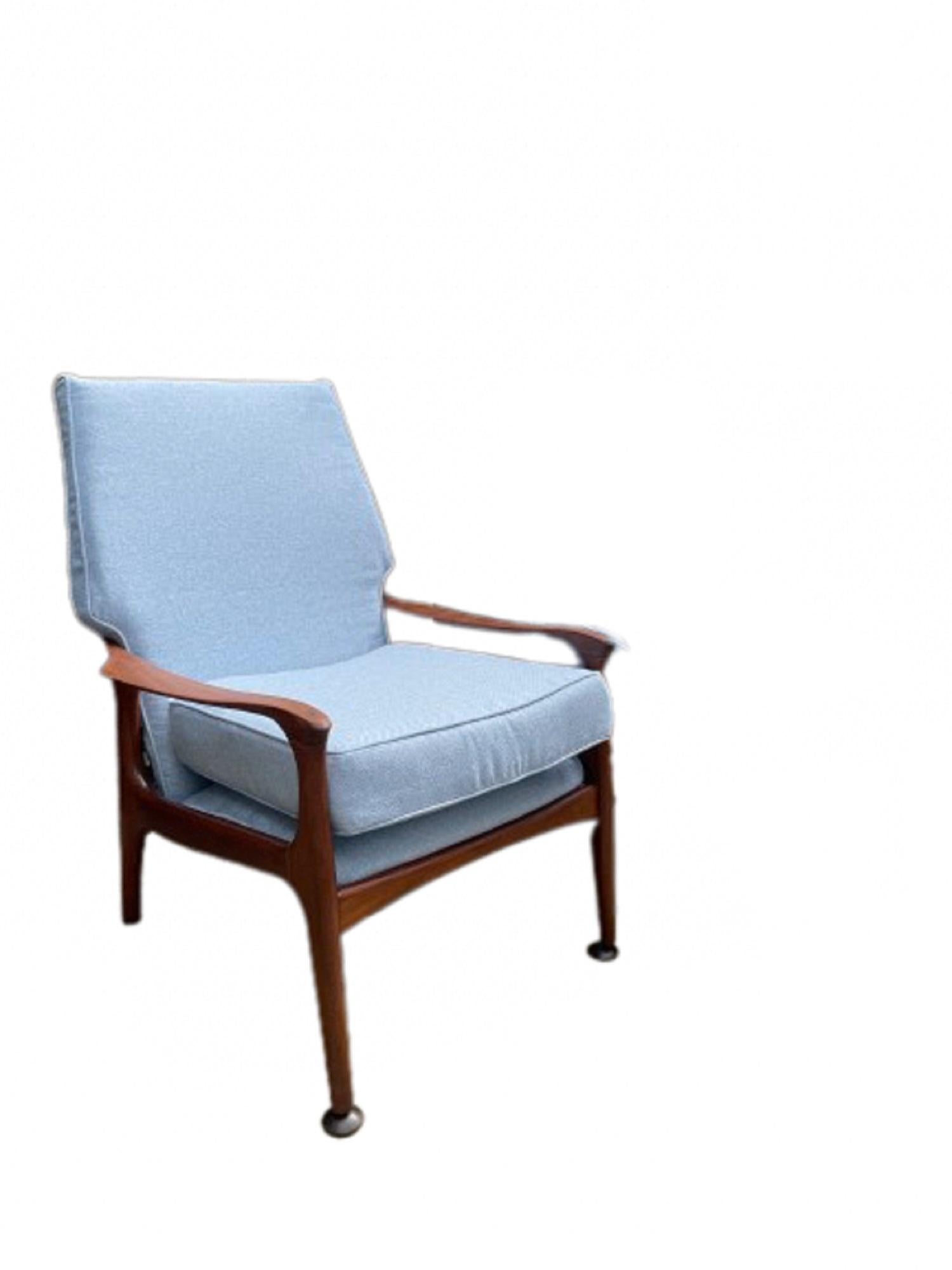 Teak Mid-century Fler Armchairs by Fred Lowen For Sale