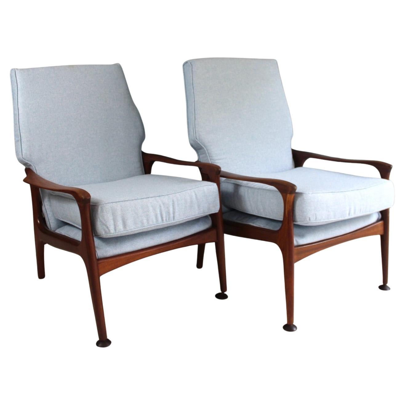 Mid-century Fler Armchairs by Fred Lowen For Sale