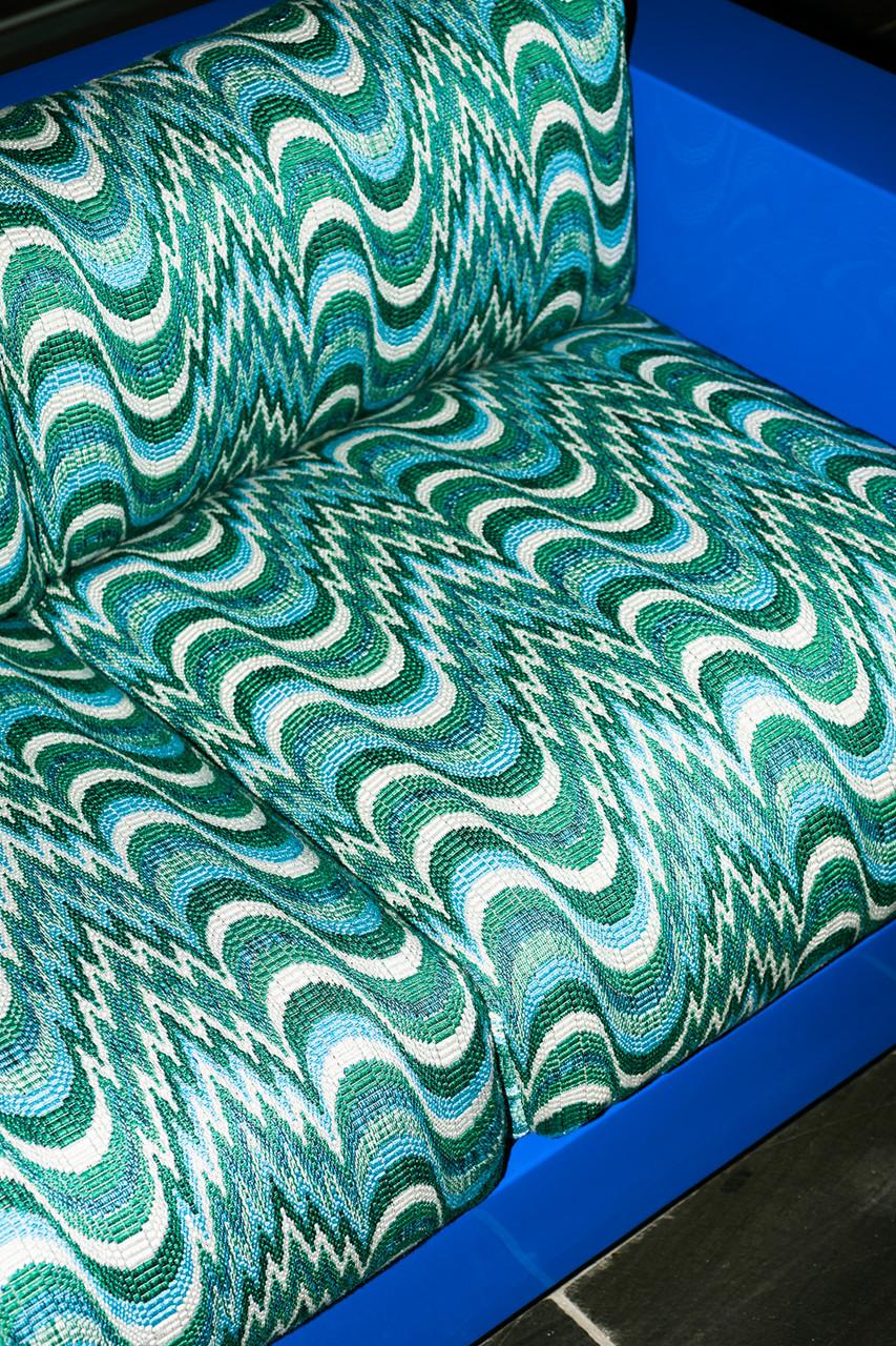 Mid Century Flimflam Jacquard Armchair, Designed by J Kedziorek, Europe, 1960s For Sale 3