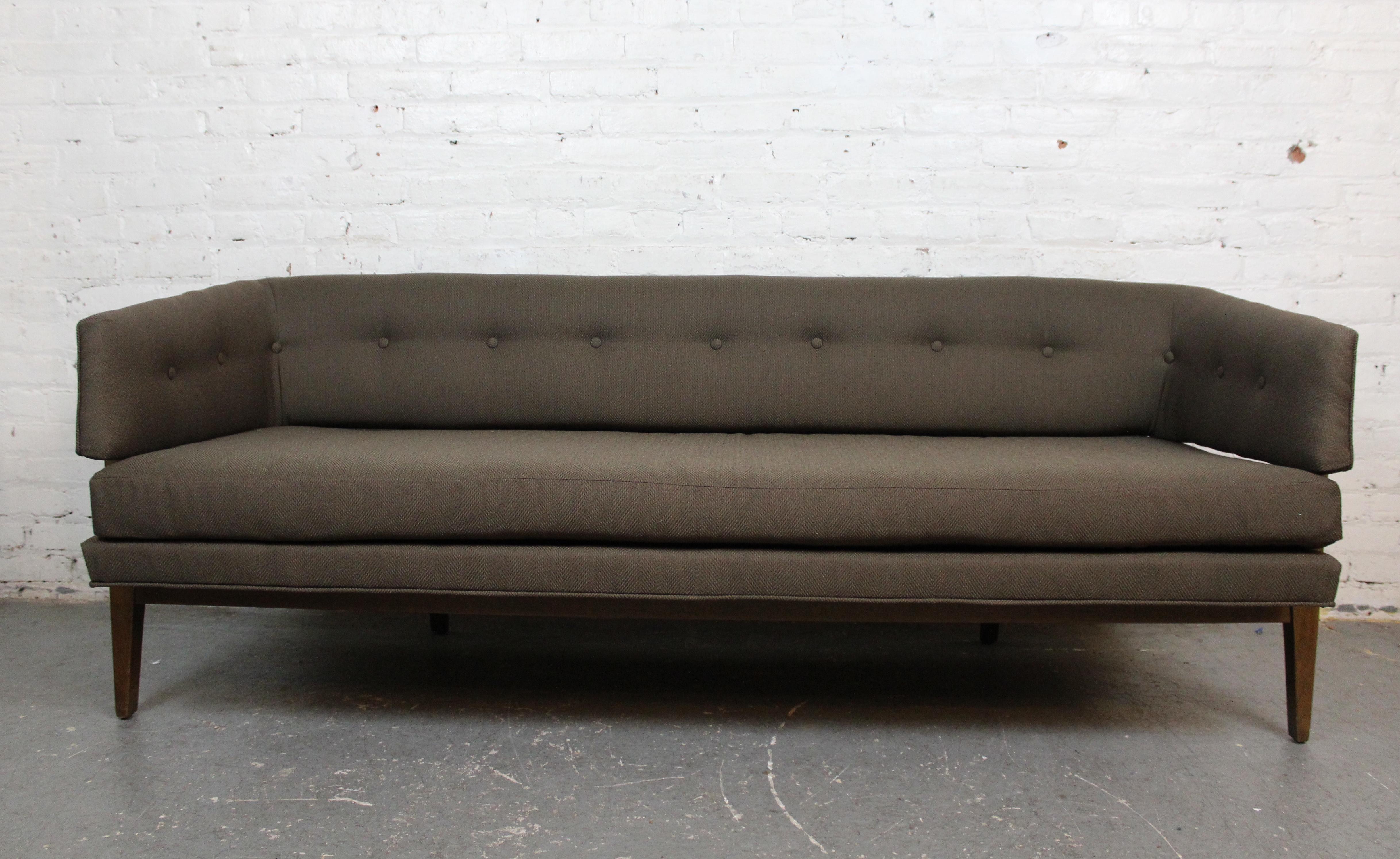 Mid-Century Floating Back Sofa by Ed Wormley for Dunbar 11