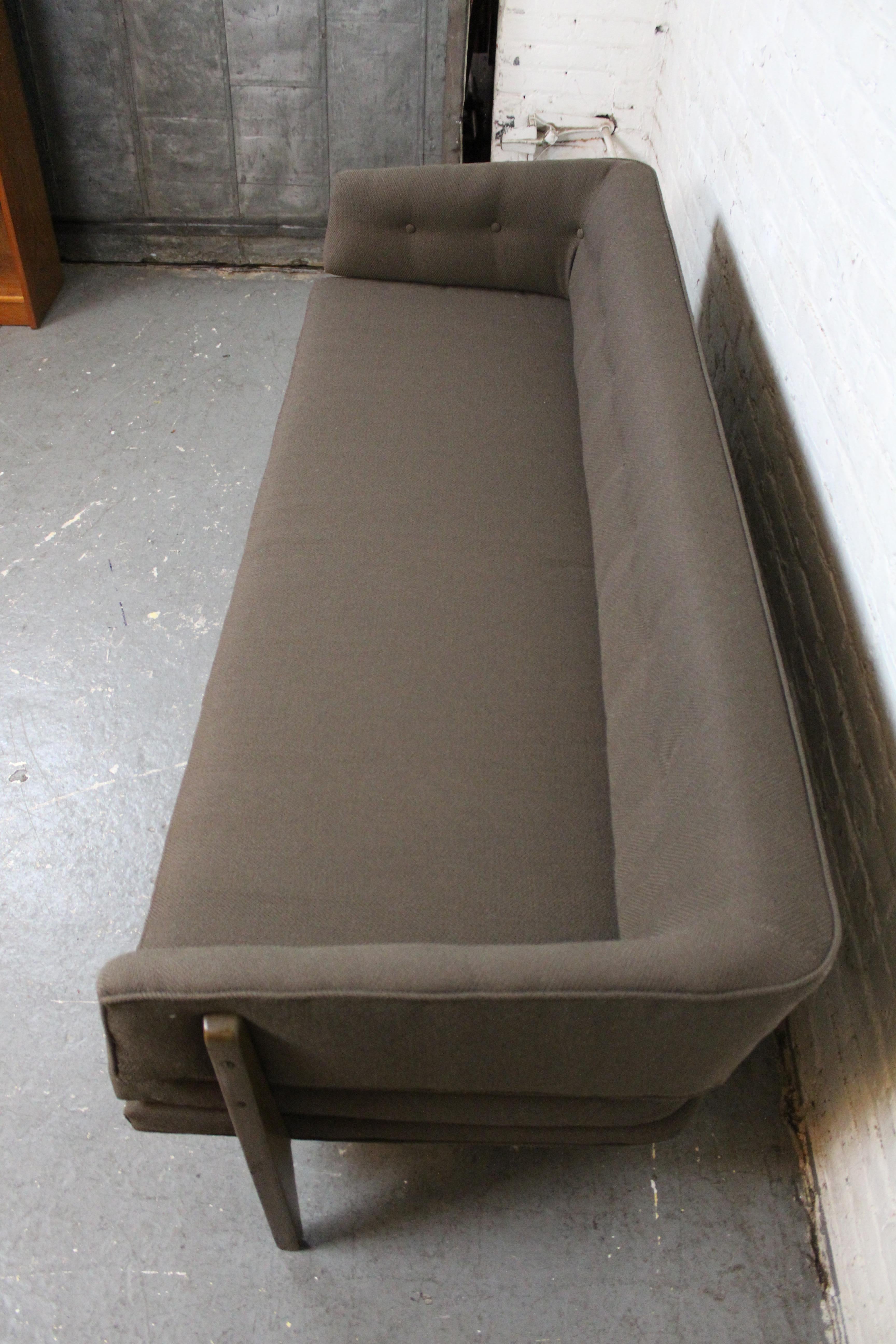 Carved Mid-Century Floating Back Sofa by Ed Wormley for Dunbar