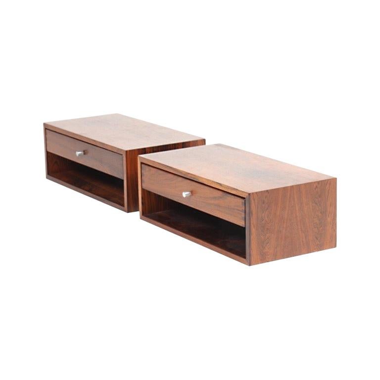 Midcentury Floating Night Stands in Rosewood Designed by Kai Kristiansen, 1960s