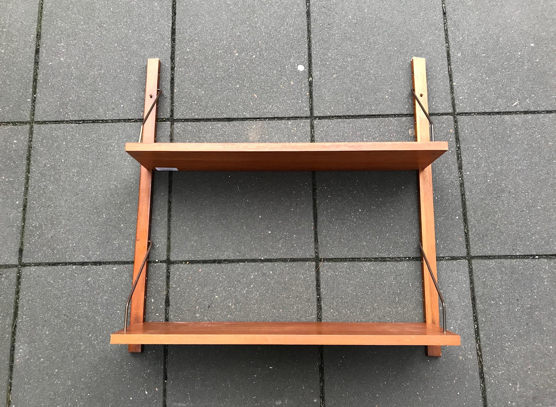 Danish Midcentury Floating Teak Wall Unit from PS System, 1960s