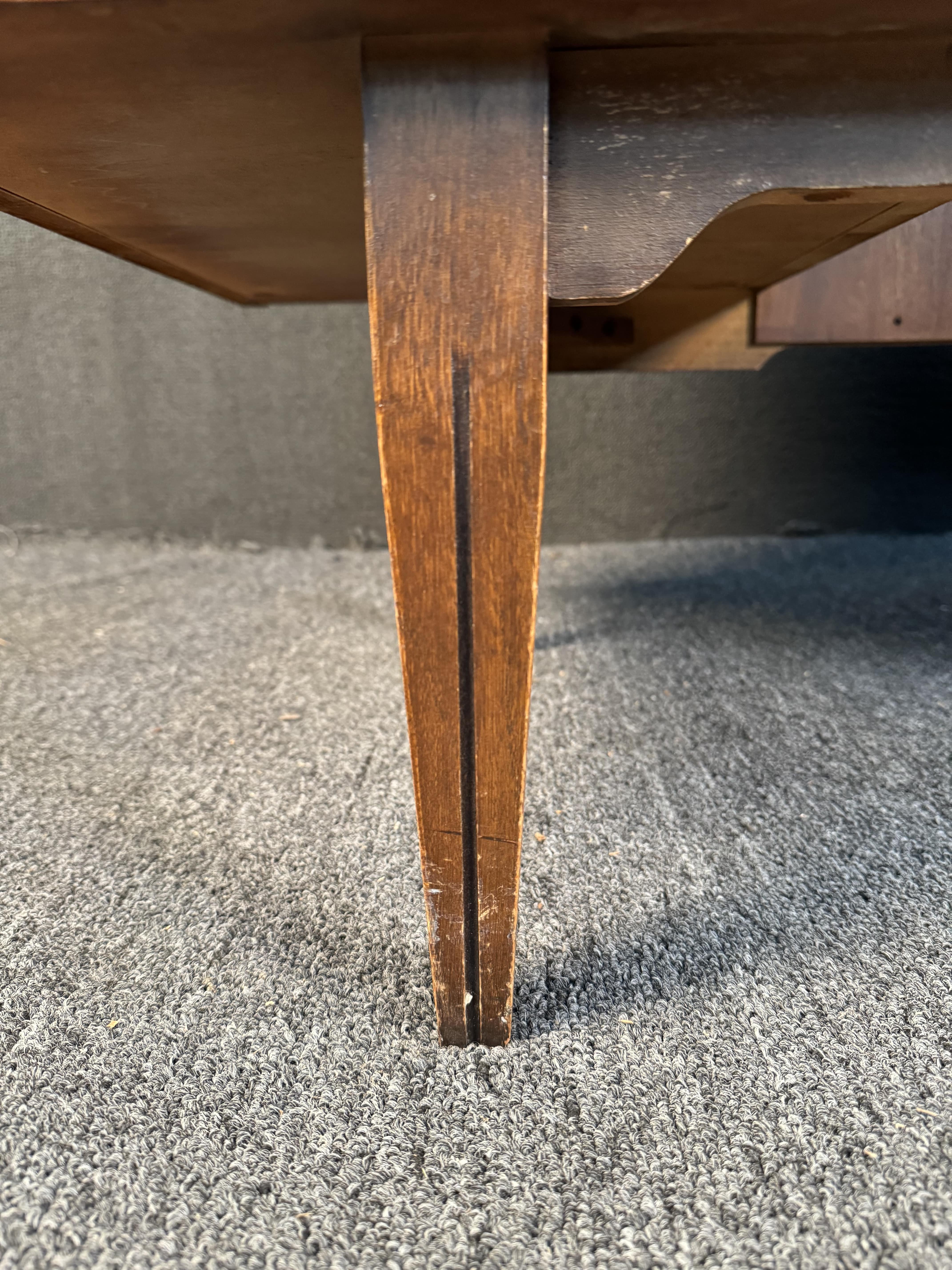 Mid-Century Floating Walnut Desk by Hooker Furniture For Sale 9