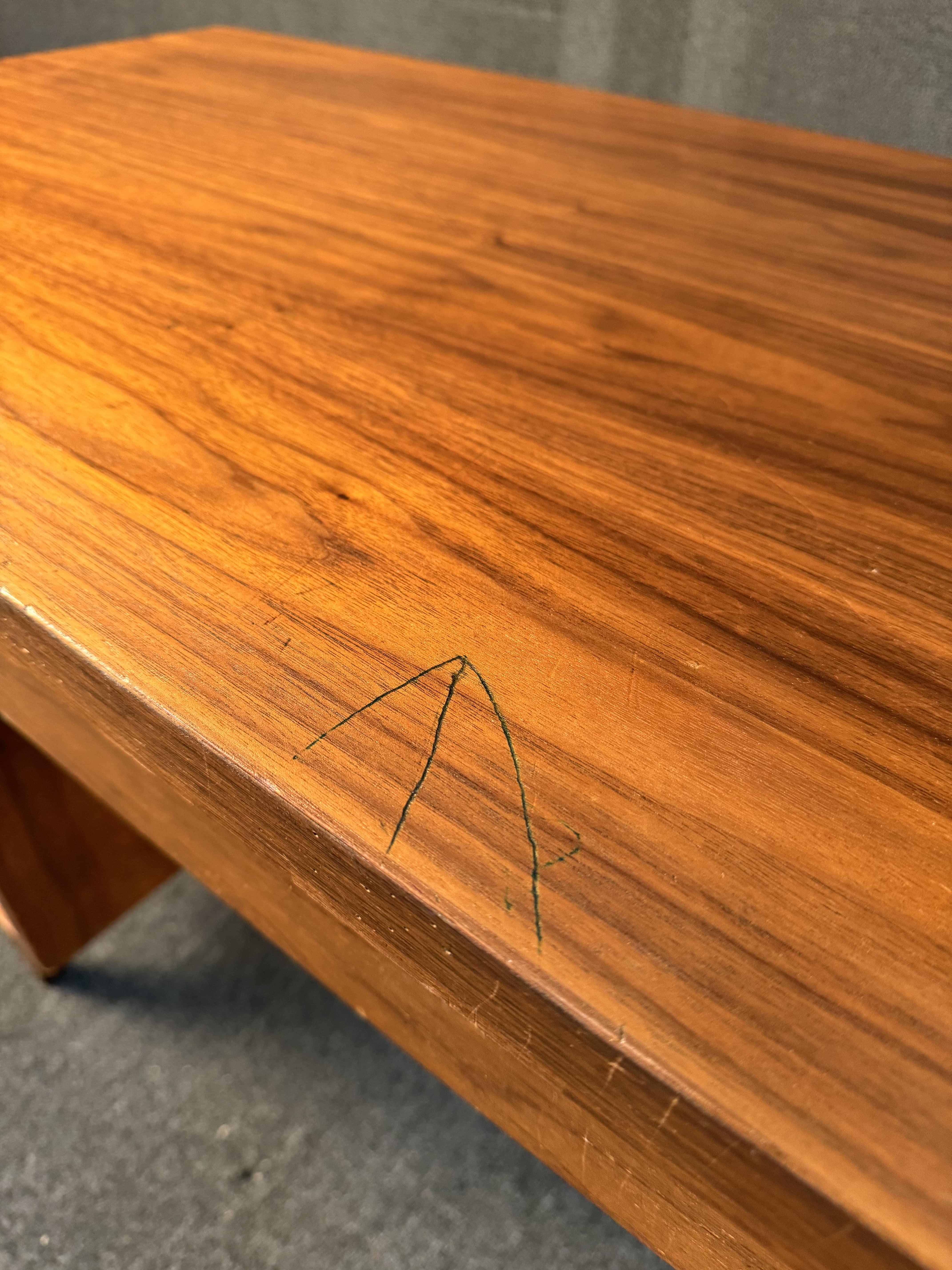 Mid-Century Floating Walnut Desk by Hooker Furniture For Sale 11