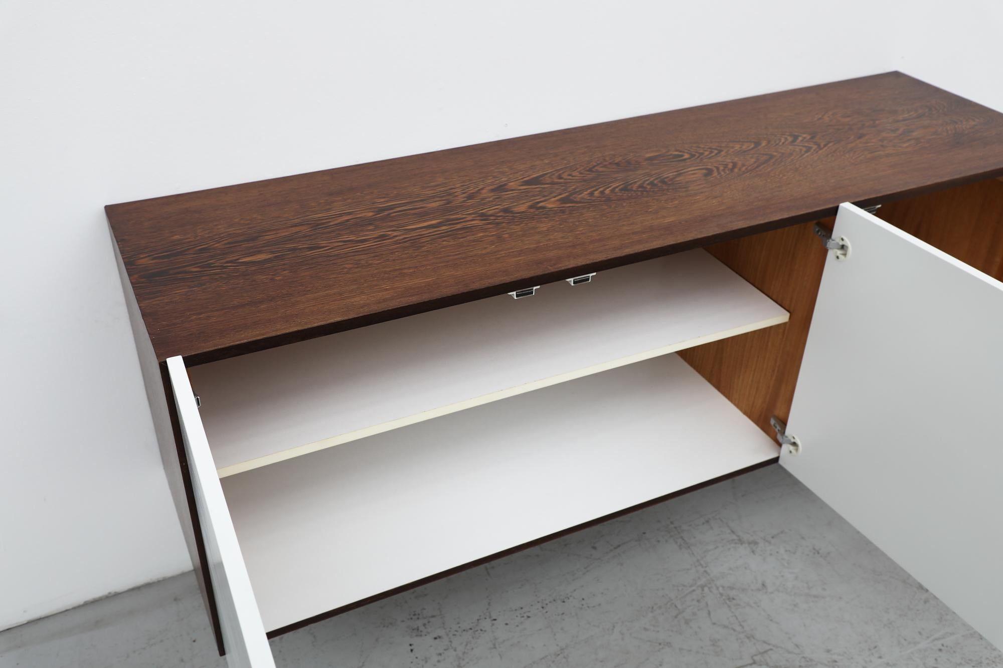 Mid-Century Floating Wenge and White Banz Board Credenza 3