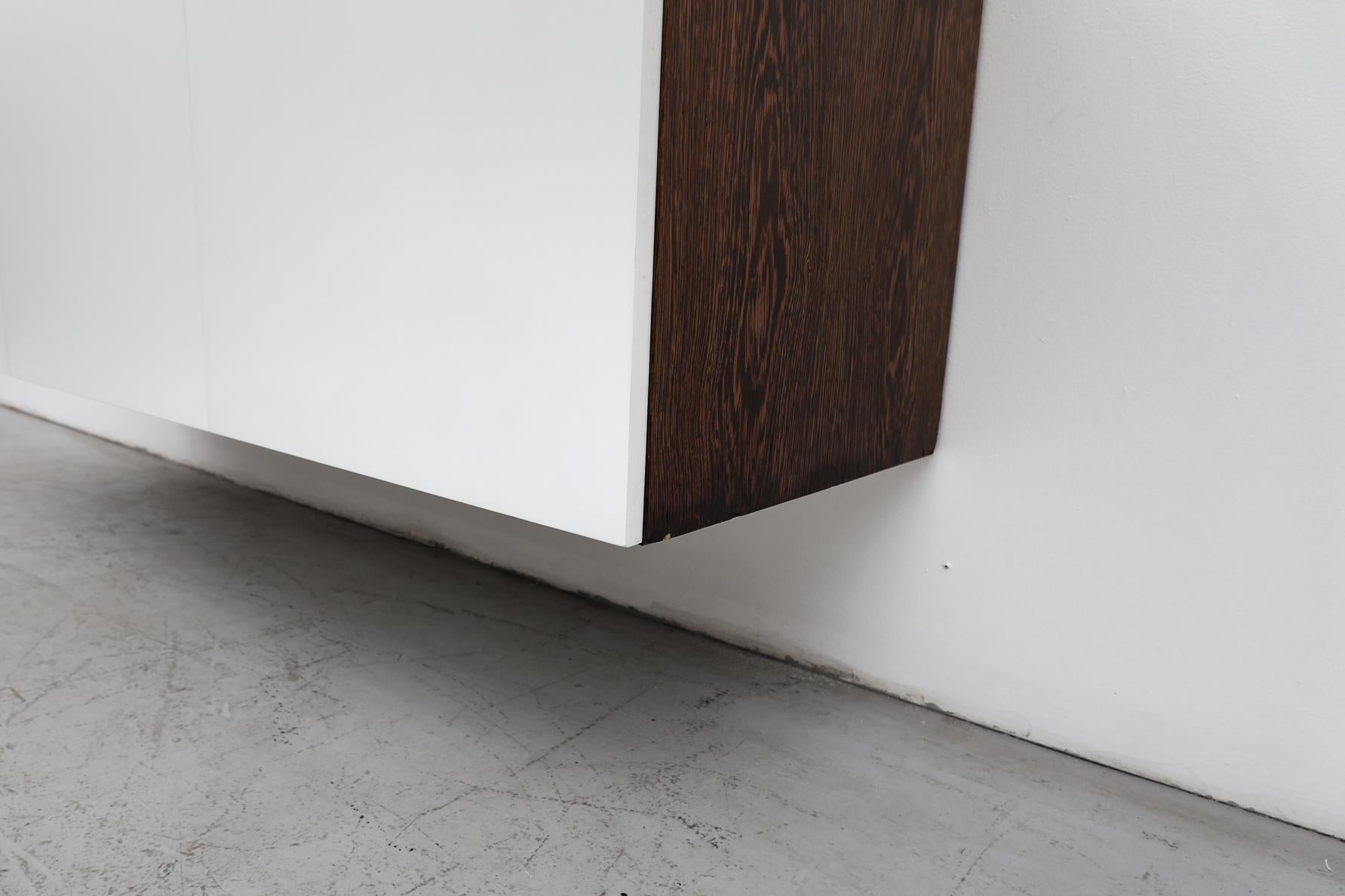 Mid-Century Floating Wenge and White Banz Board Credenza 11