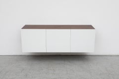 Mid-Century Floating Wenge and White Banz Board Credenza
