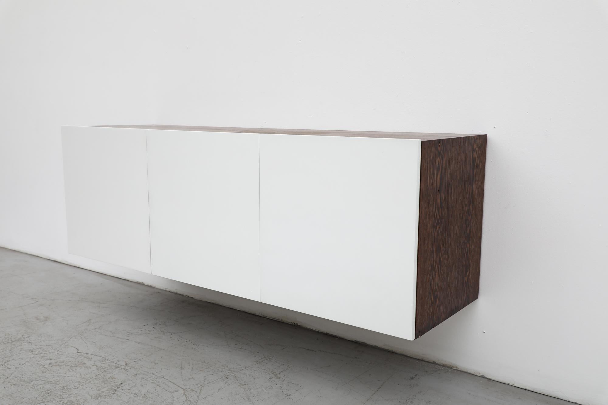 German Mid-Century Floating Wenge and White Banz Board Credenza