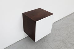 Mid-Century Floating Wenge and White Laminate Banz Bord Single Cabinet