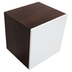 Schwebender Einzelschrank aus Wenge und weißem Laminat Banz bord, Mid-Century