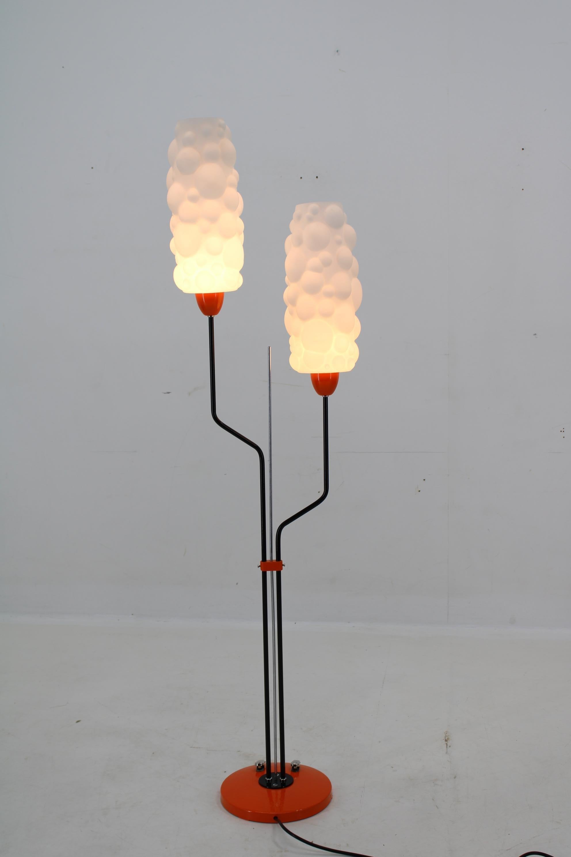 Metal Mid-Century Floor Lamp, 1960s, Restored For Sale