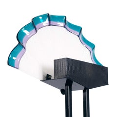 Mid Century Floor Lamp Art Decò style by AV Mazzega laquered steel Murano Glass
