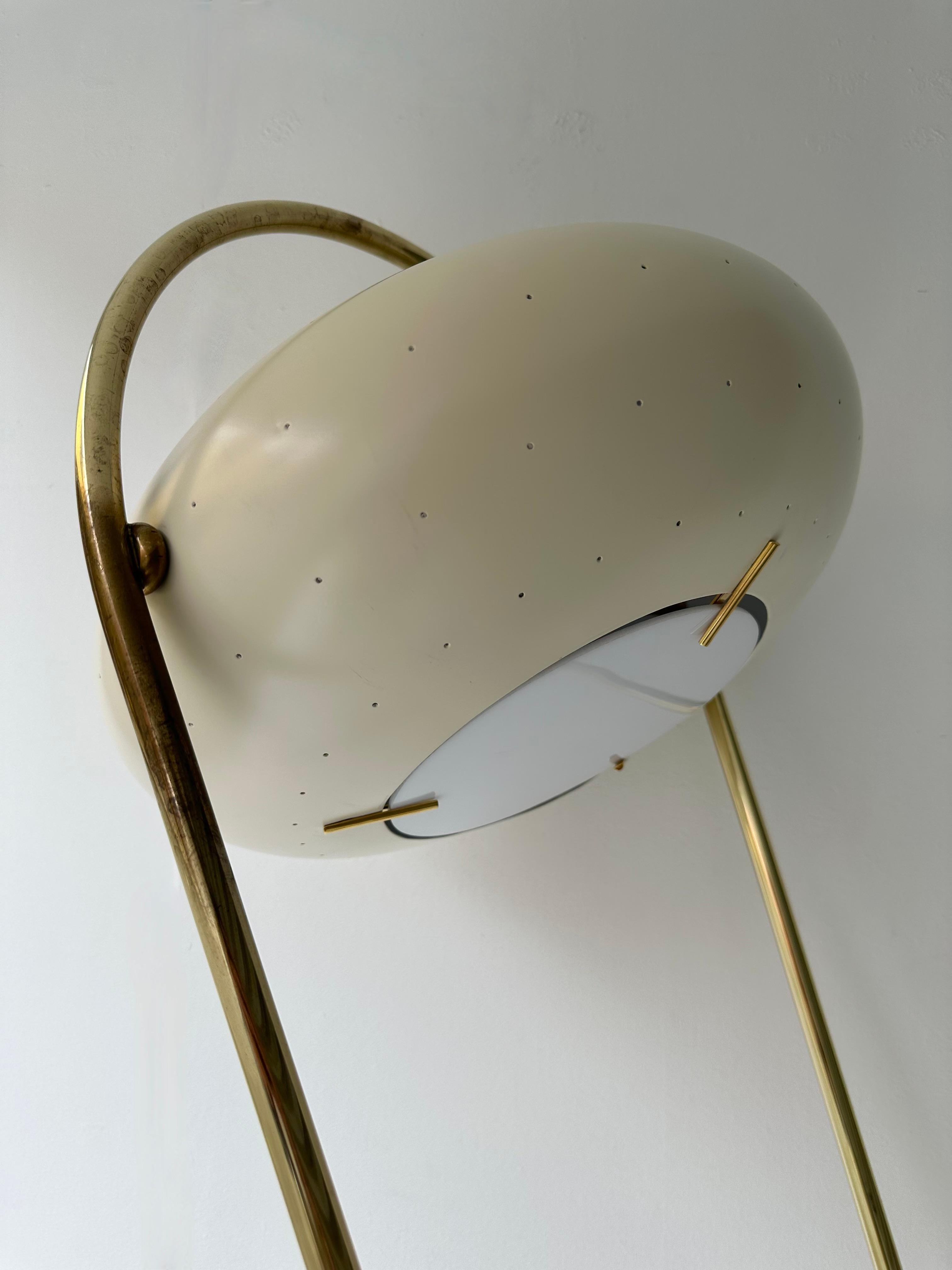 Mid-Century Floor Lamp Brass Metal by Angelo Lelii for Arredoluce, Italy, 1950s For Sale 5