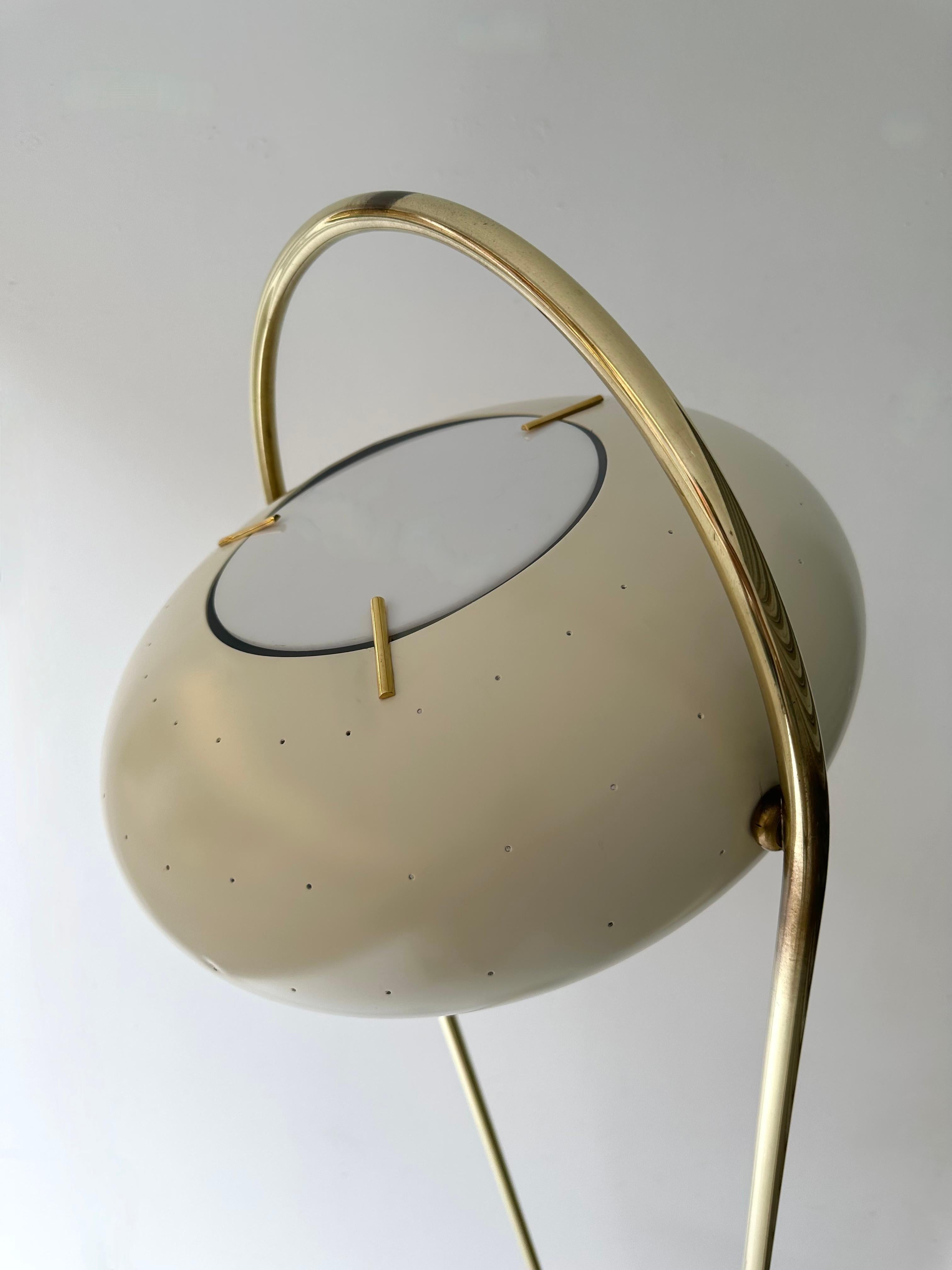Mid-Century Floor Lamp Brass Metal by Angelo Lelii for Arredoluce, Italy, 1950s For Sale 9