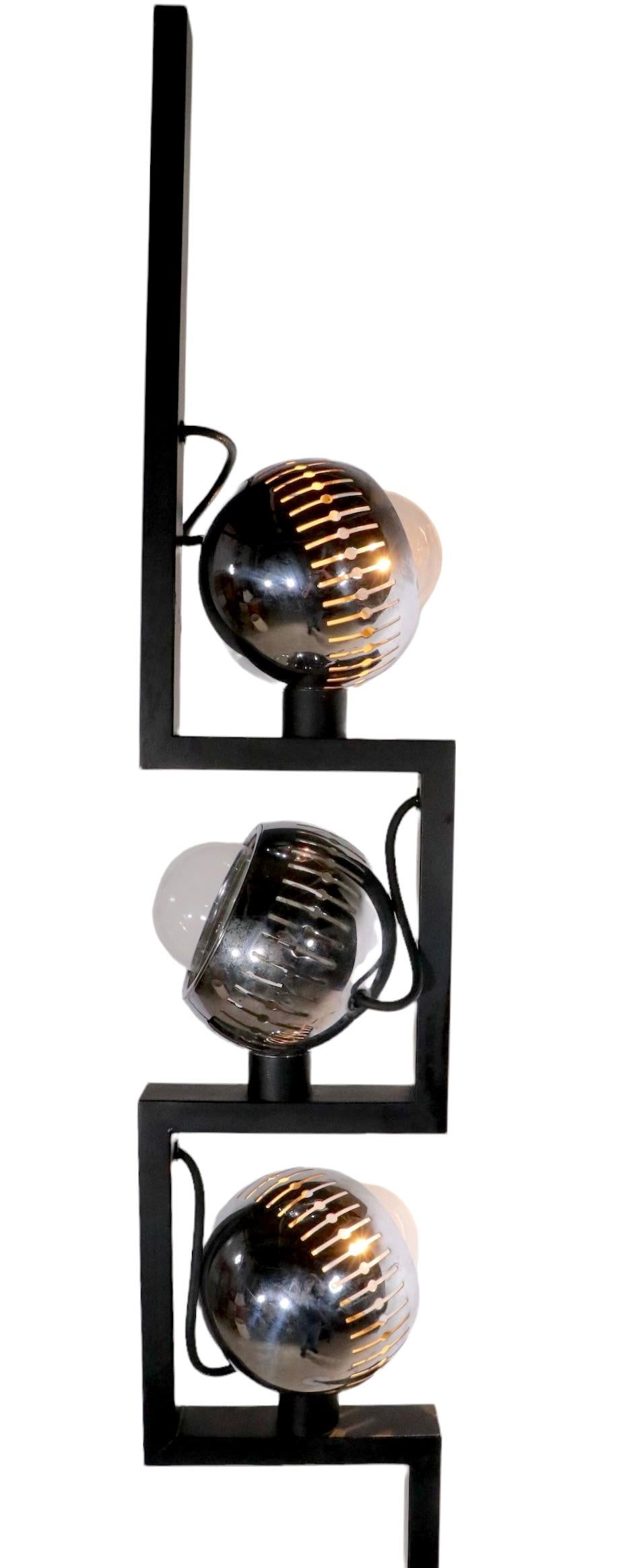 Italian Mid Century Floor Lamp by Angelo Lelli for Arredoluce Made in Italy circa 1950's For Sale